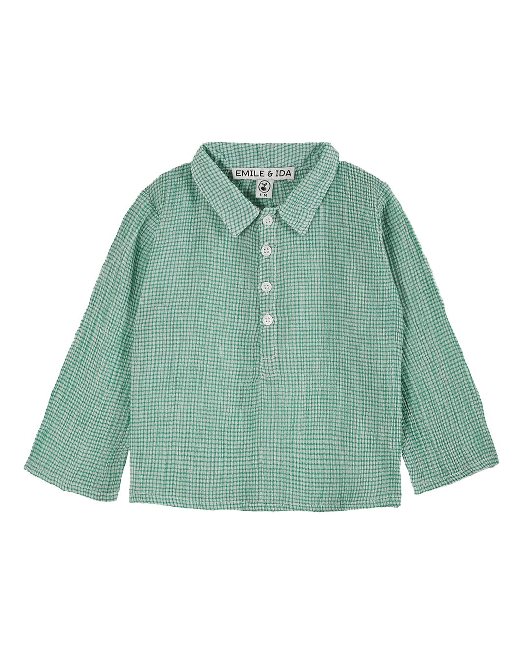 Kurta - coton créponné vichy vert