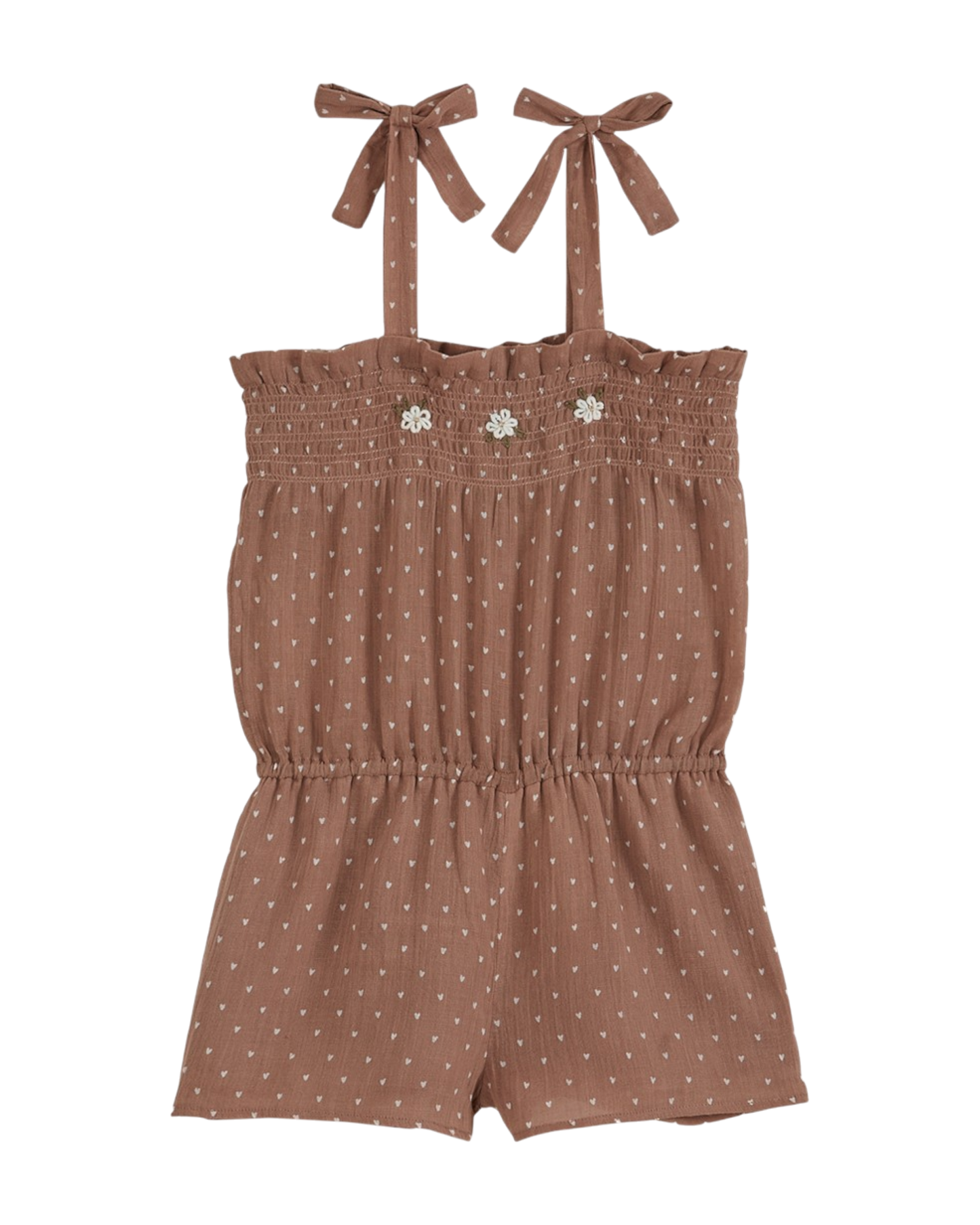 Combishort - À bretelles voile de coton terracotta