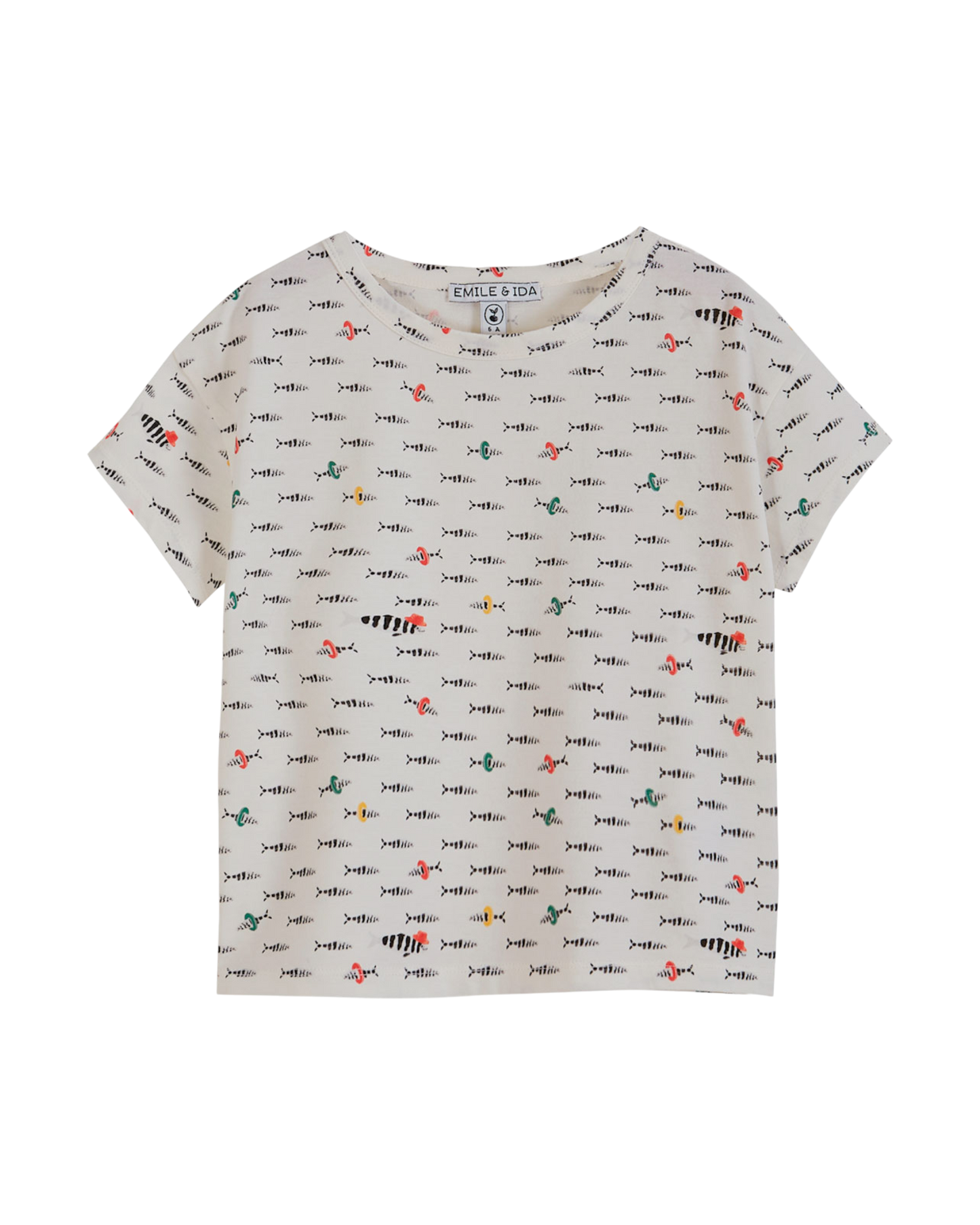 T-shirt - Coton bio poisson blanc