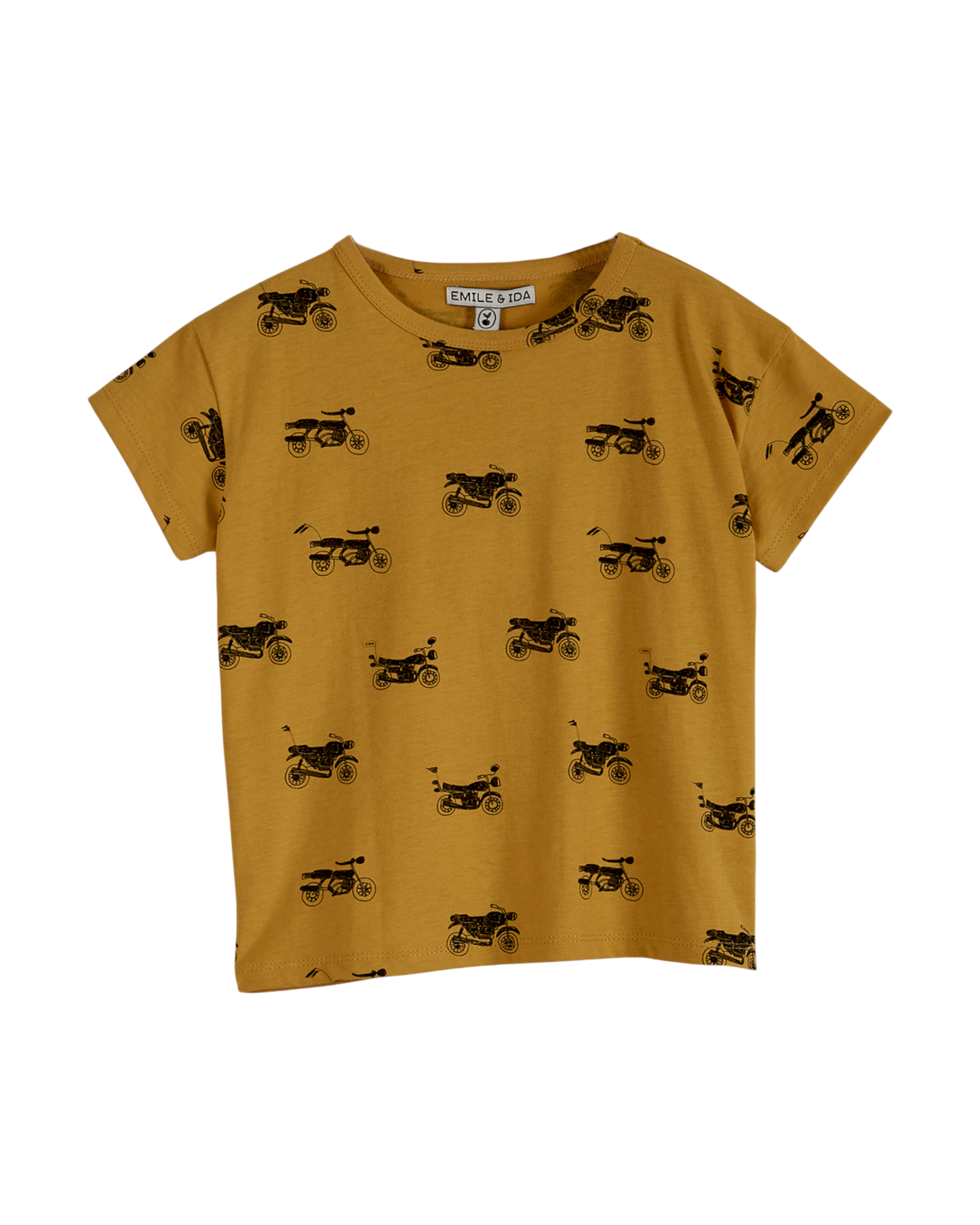 T-shirt - Coton bio moto jaune