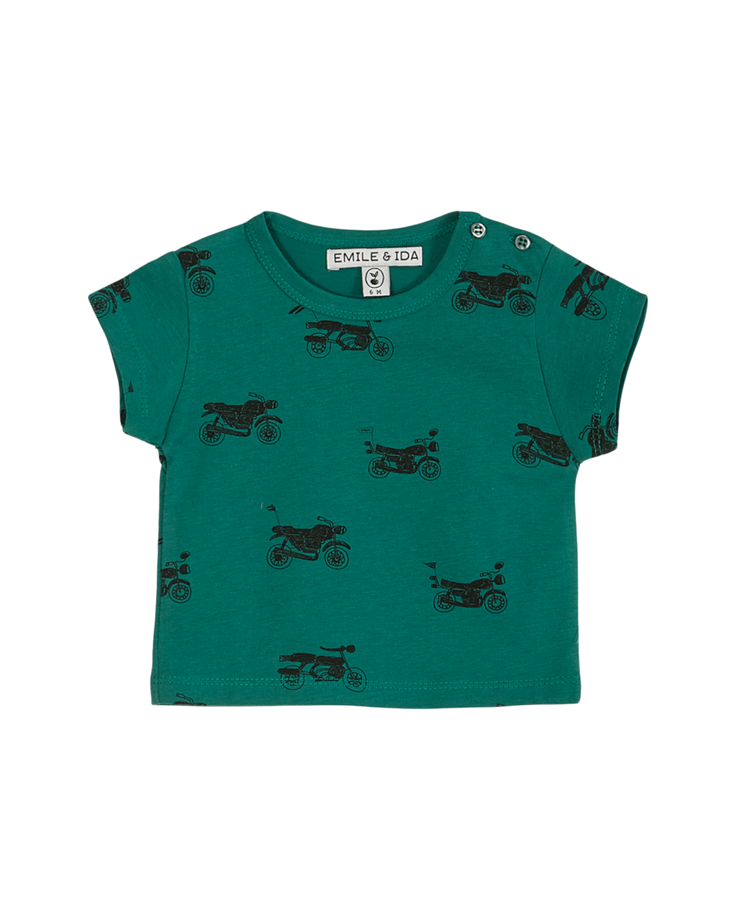 T-shirt - Coton bio moto vert