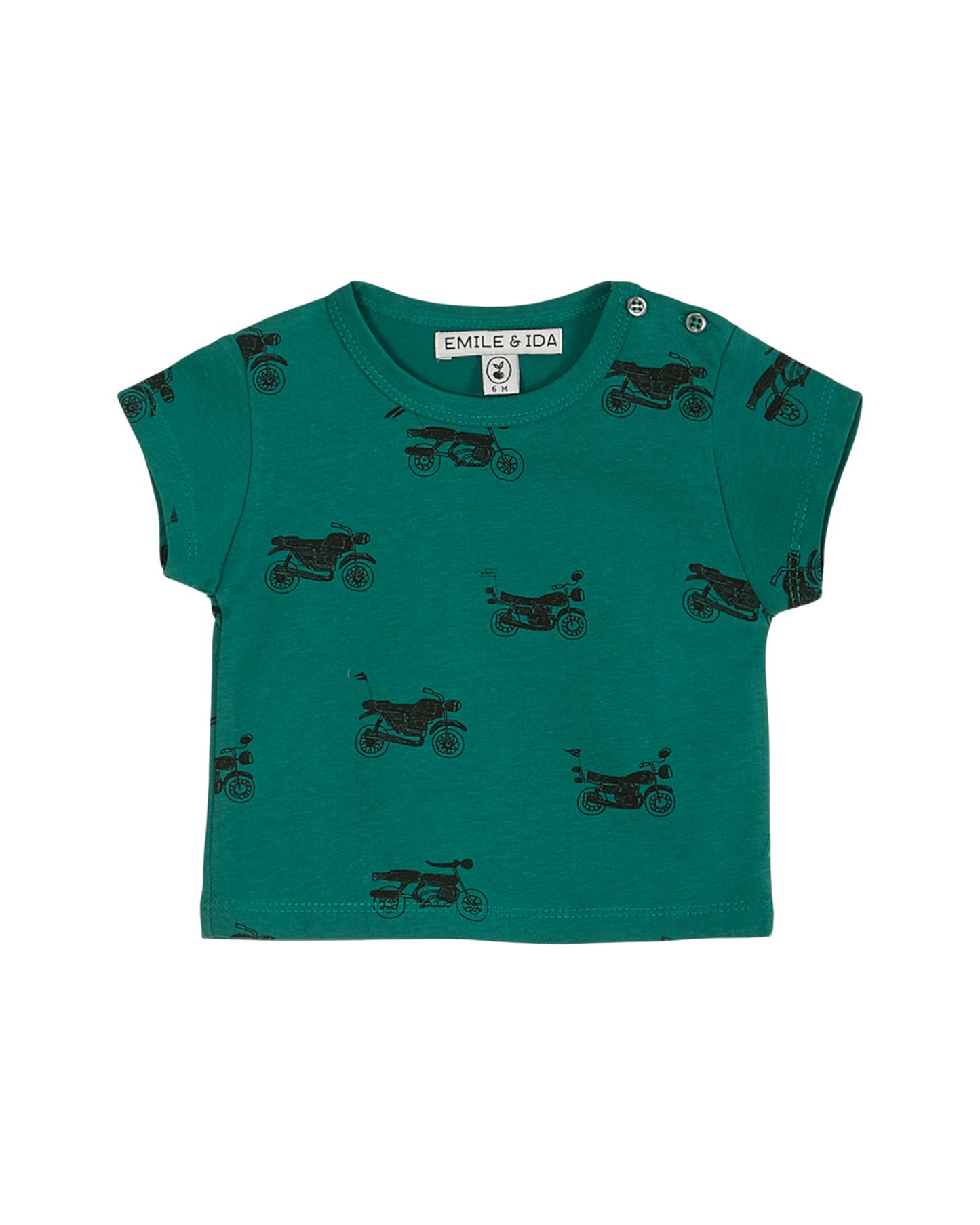 T-shirt - Coton bio moto vert