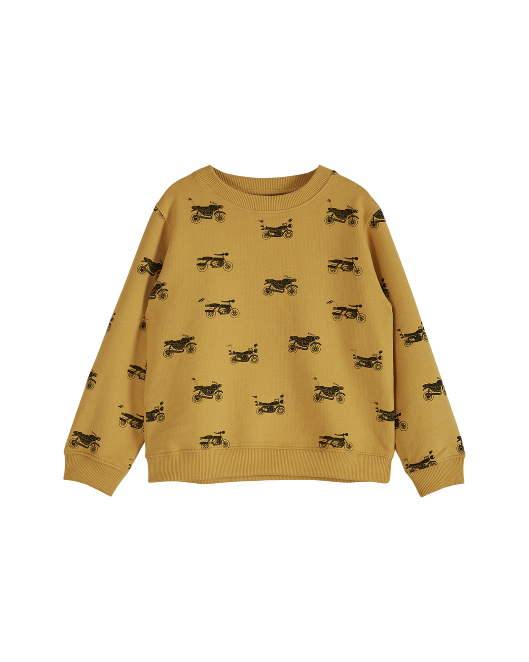 Yellow organic cotton "motorcycle" sweatshirt