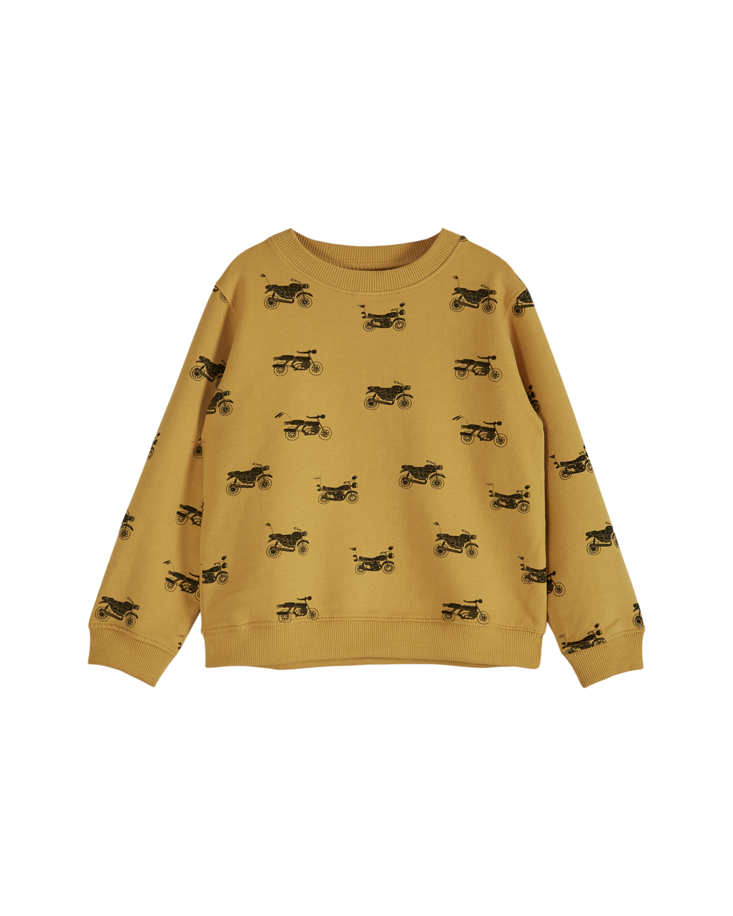 Yellow organic cotton "motorcycle" sweatshirt