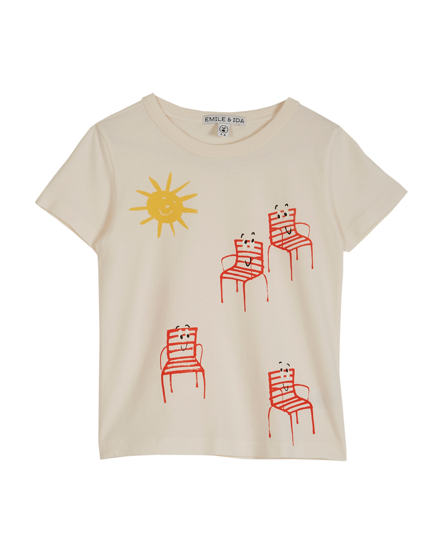 T-shirt - Coton blanc chaises