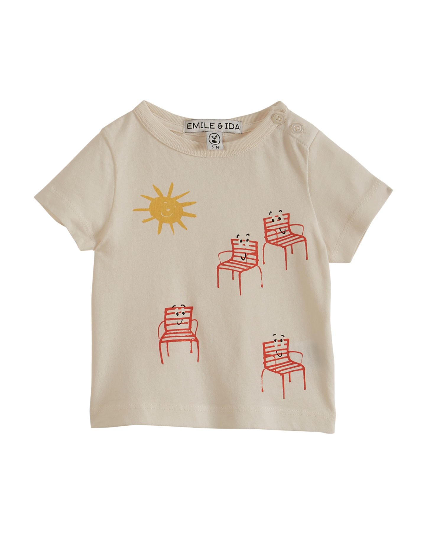 T-shirt - Coton blanc chaises