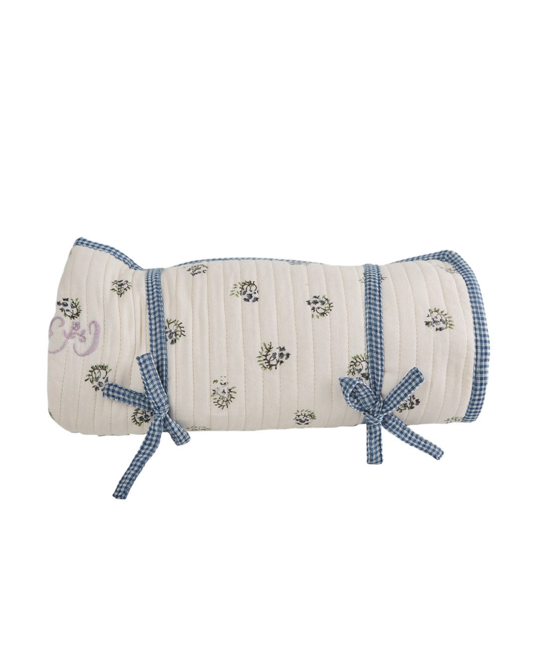 Ecru redcurrant cotton fleece changing mat