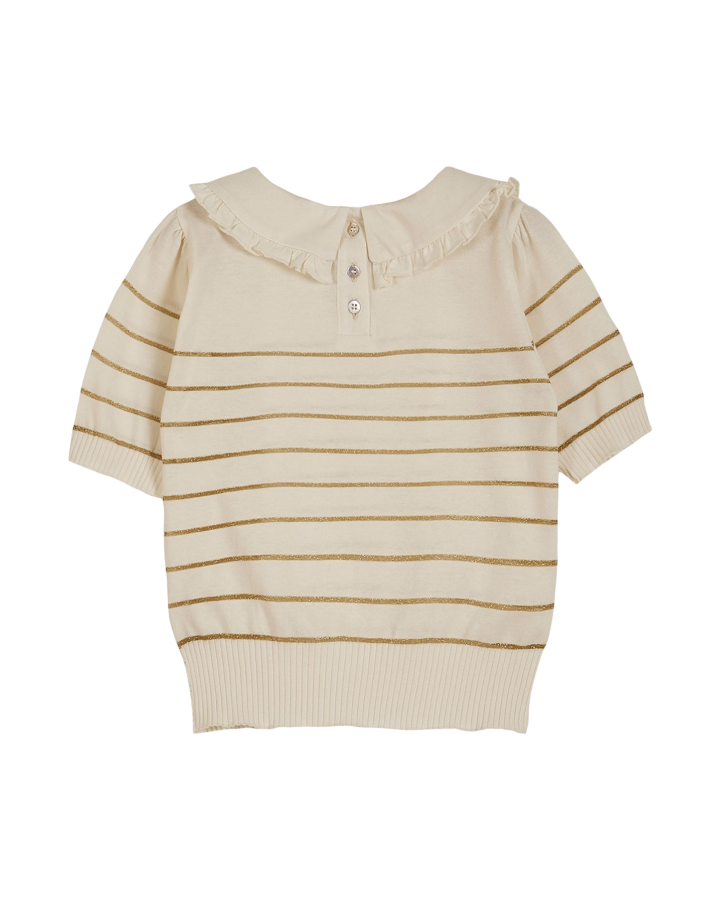 T-shirt - Coton bio rayé or