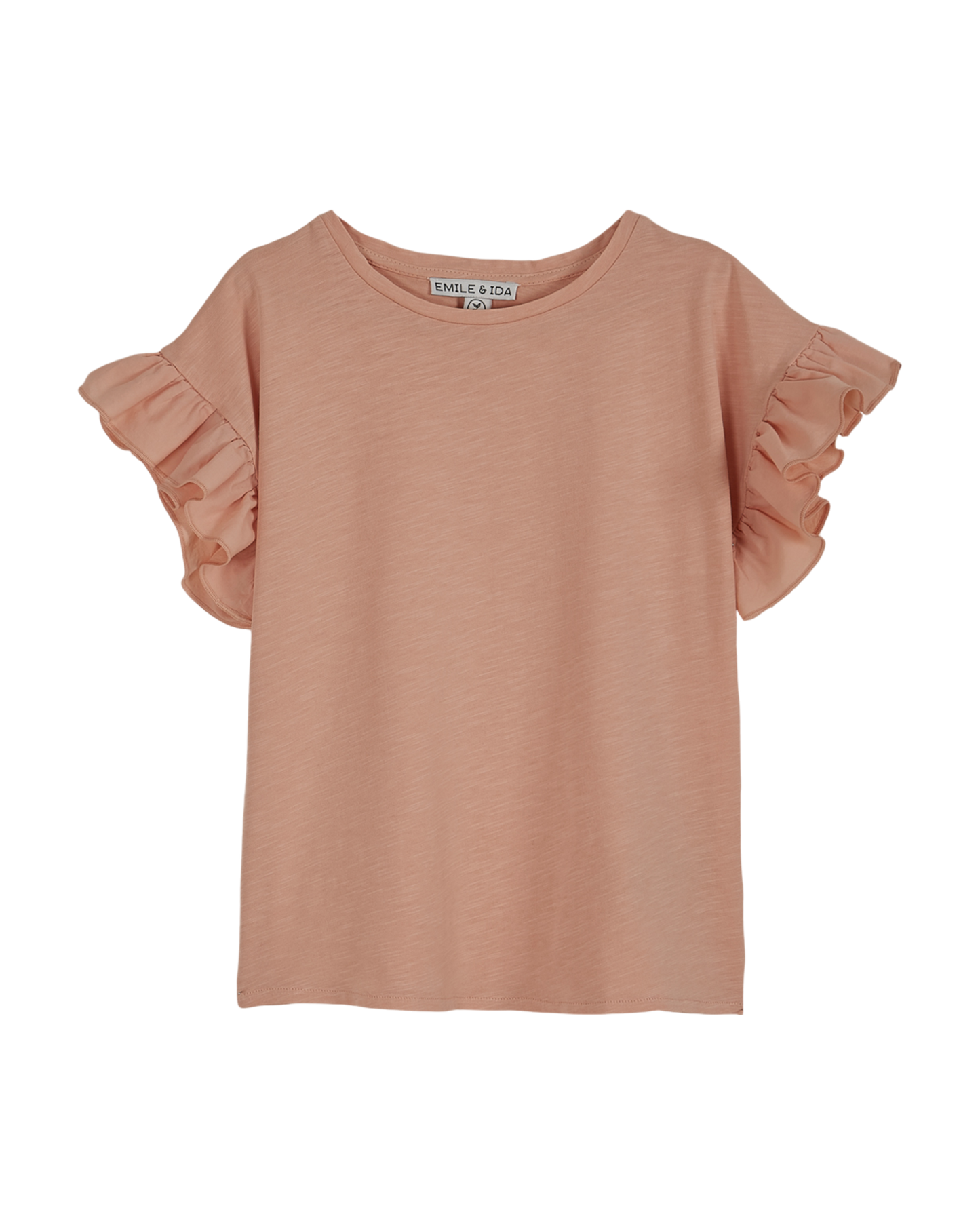 T-shirt coton bio flammé rose