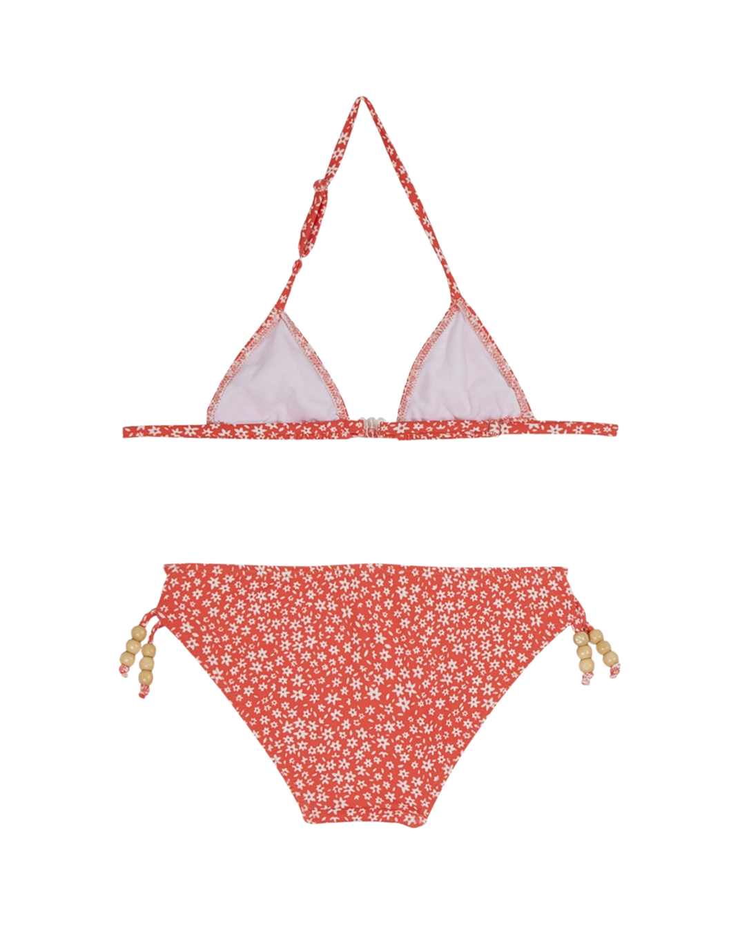 Red two-piece swimsuit