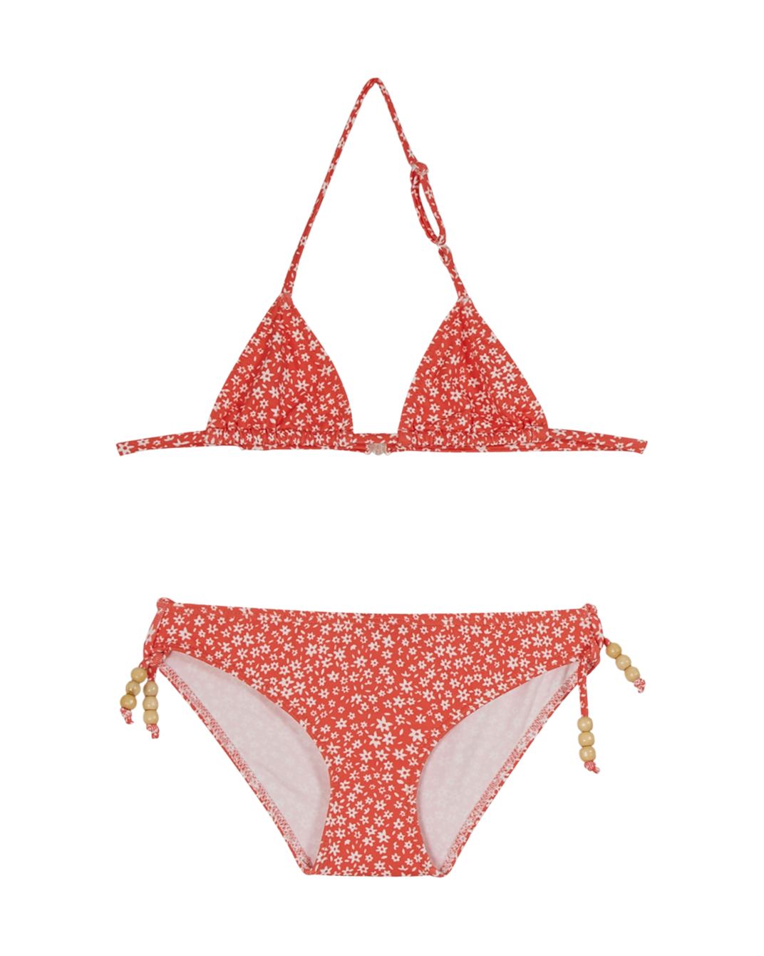 Red two-piece swimsuit