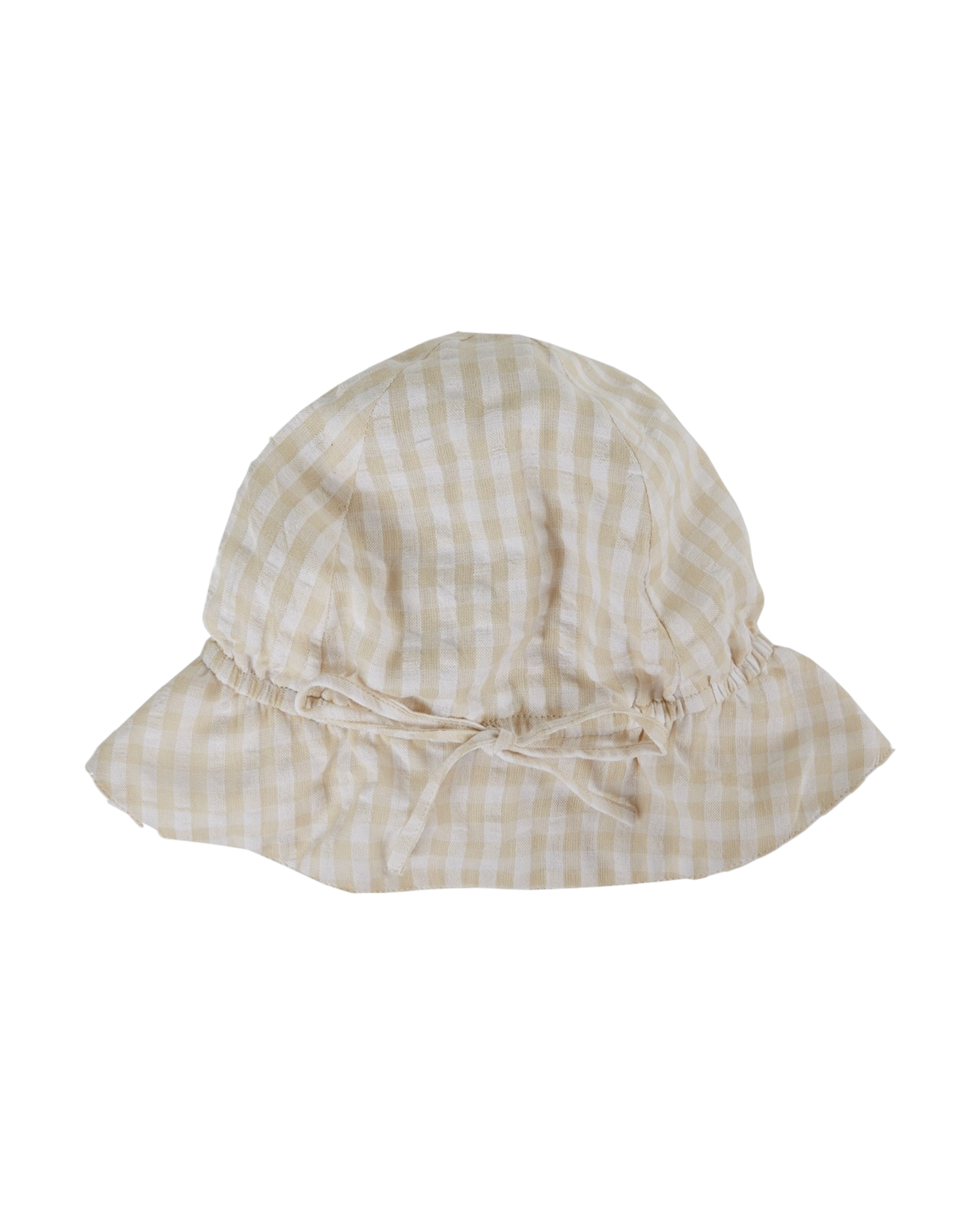 Beige seersucker hat