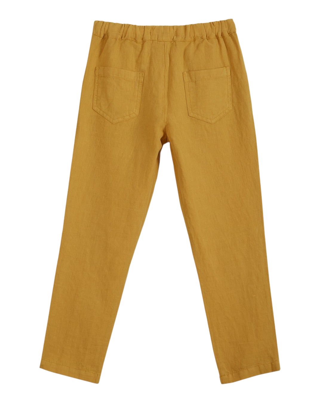Yellow linen and cotton pants