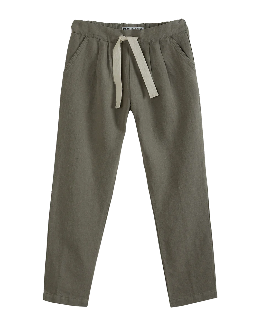 Pantalon - lin et coton vert