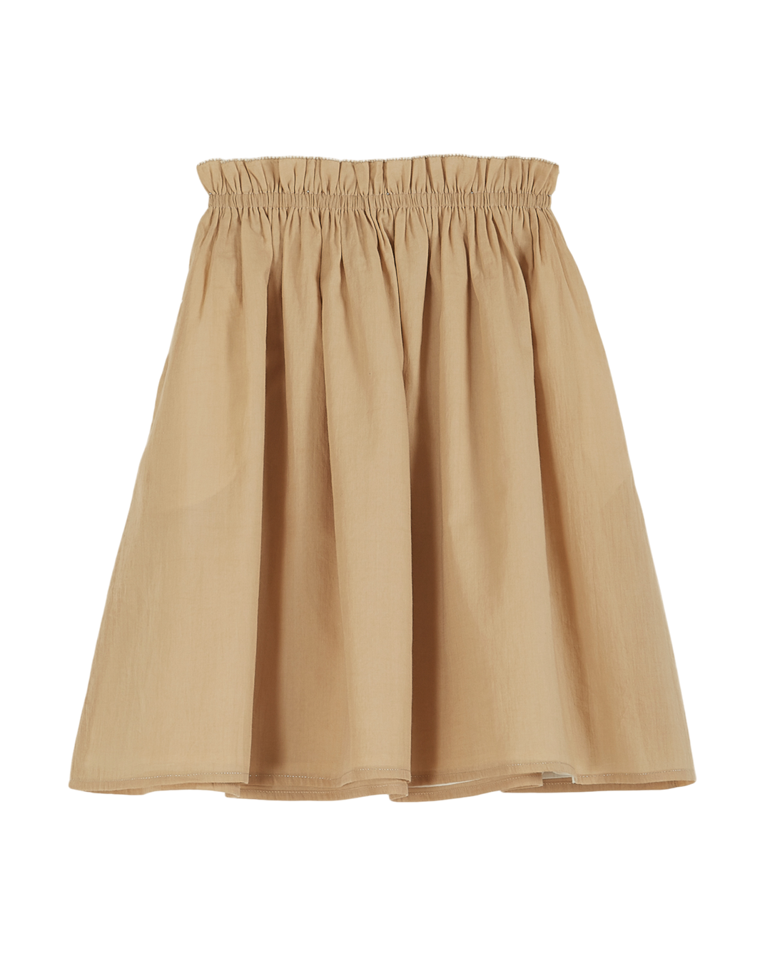 Jupe réversible - Voile de coton beige et écru