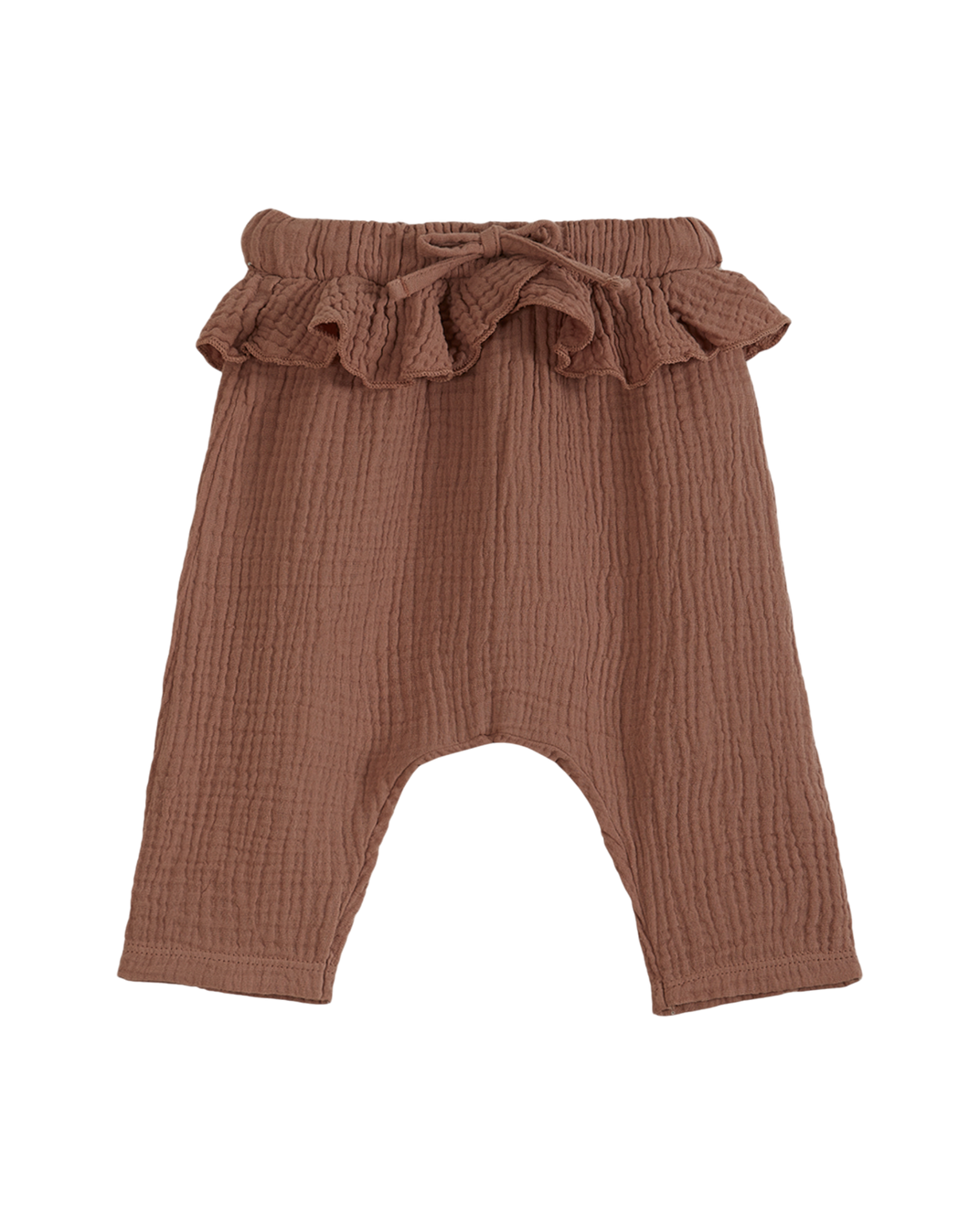 Sarouel - Double gaze de coton rose terracotta