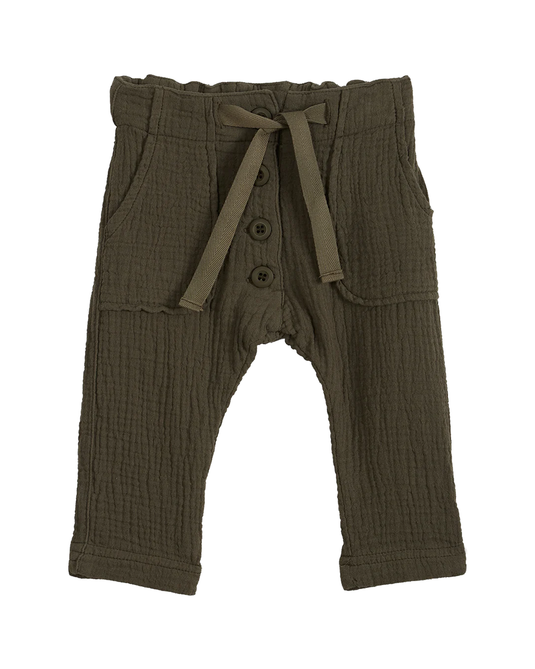 Pantalon - Double gaze de coton kaki