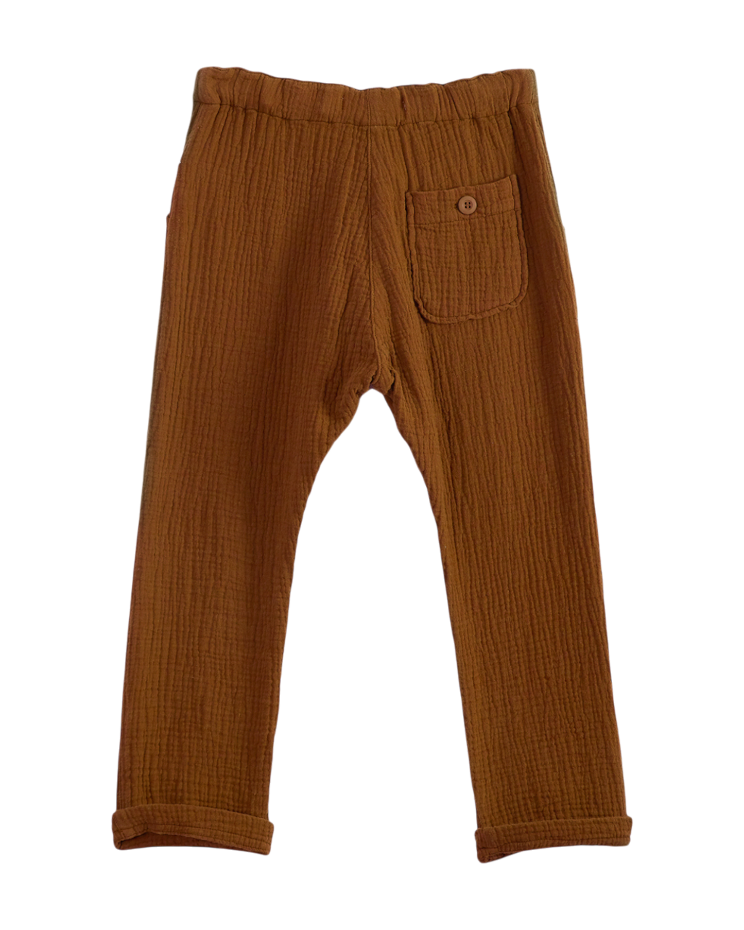 Pantalon double gaze de coton marron
