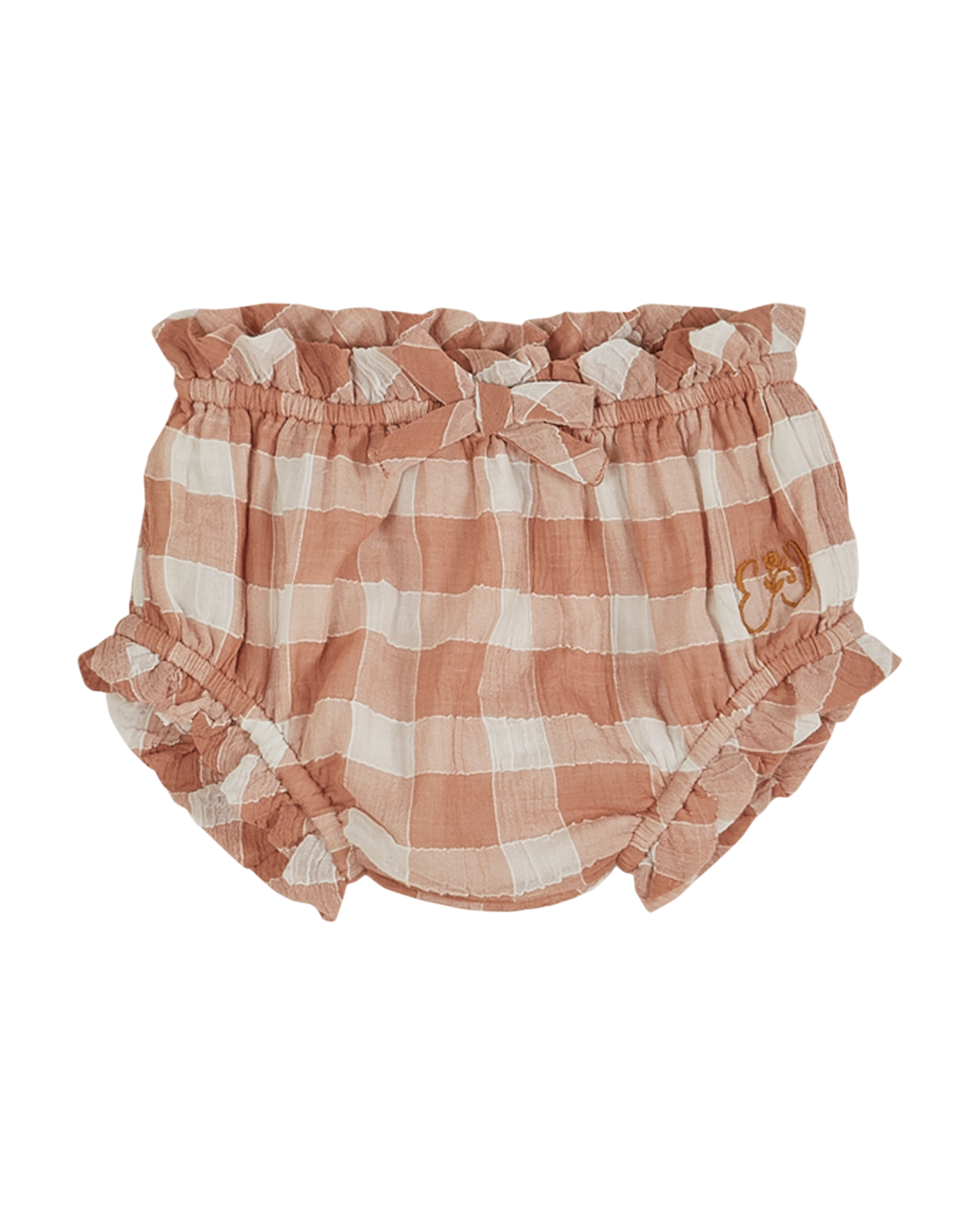 Bloomer - Crépon de coton vichy terracotta