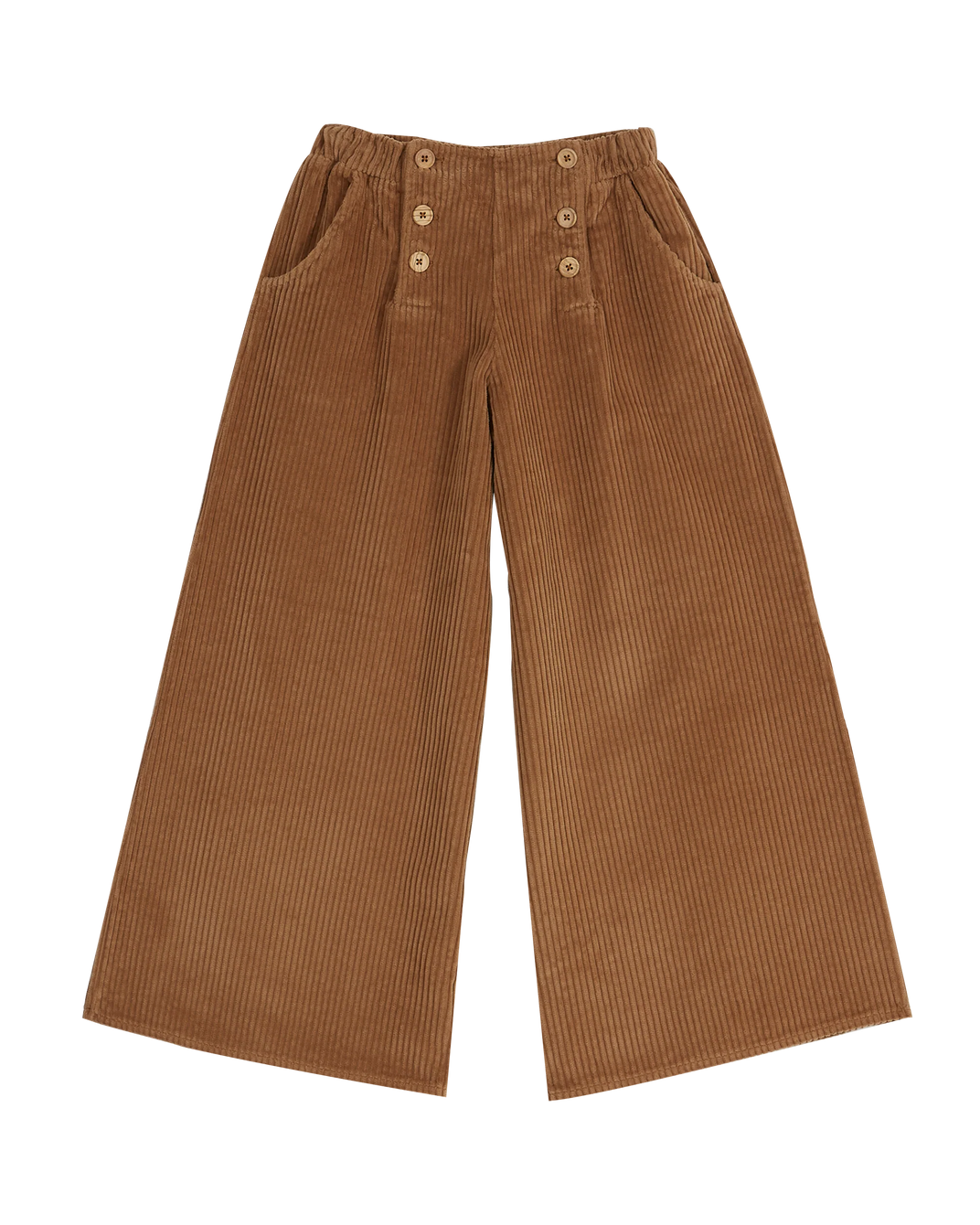 Pantalon à pont velours noix