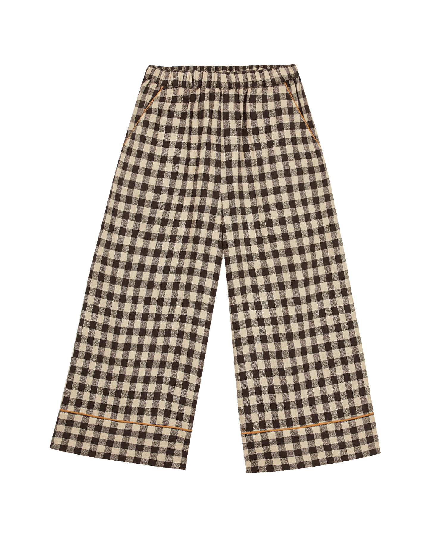 Pyjama coton vichy café