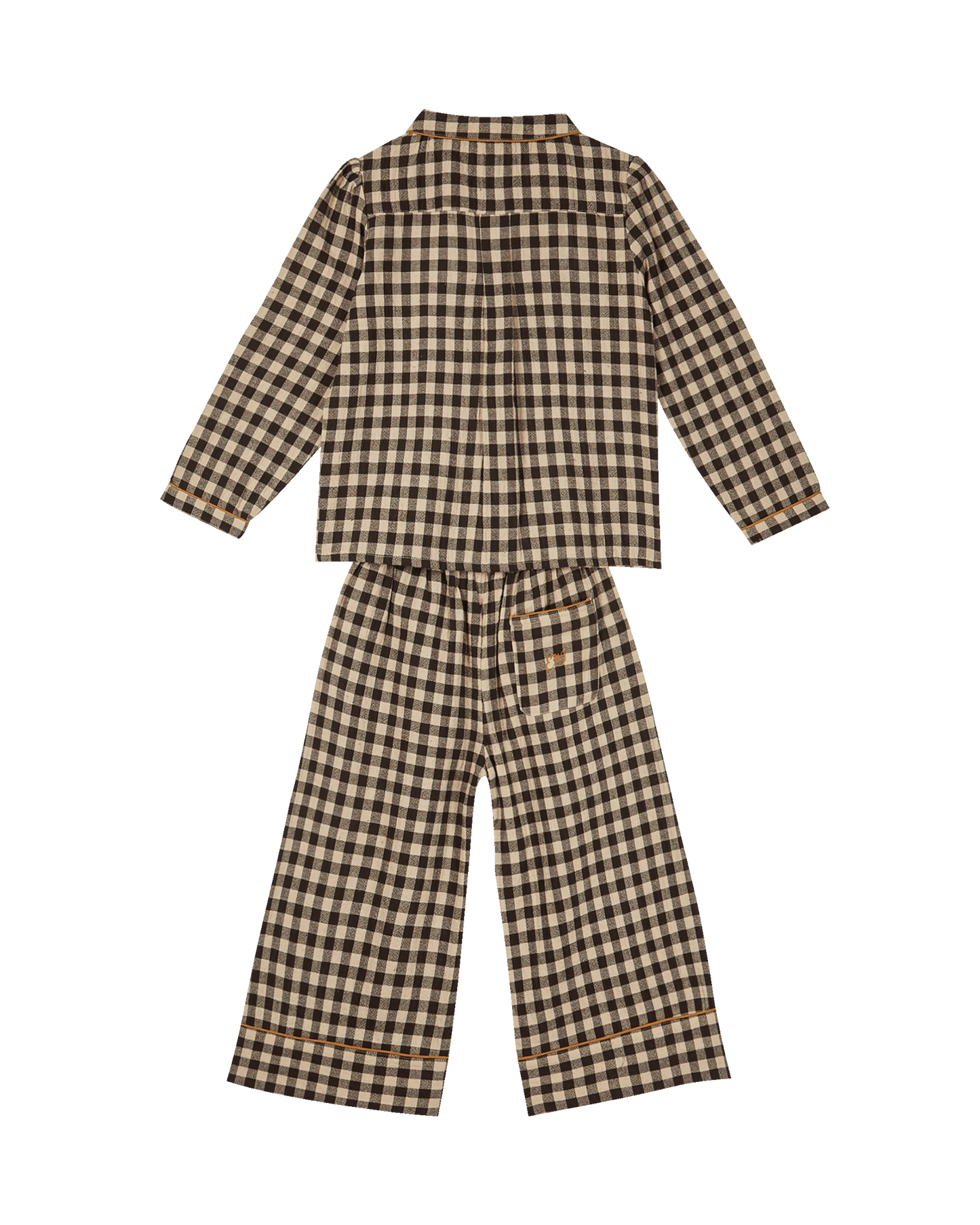 Pyjama coton vichy café