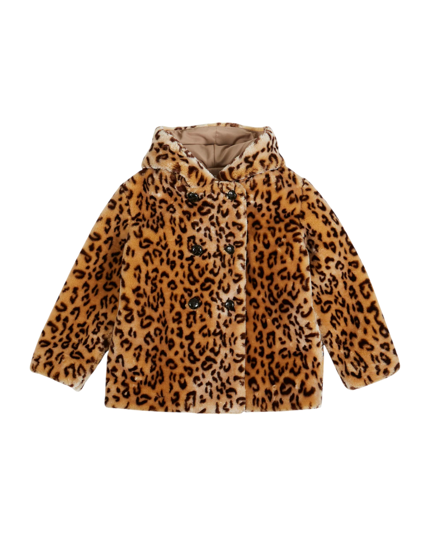 Veste 3/4 fausse fourrure léopard