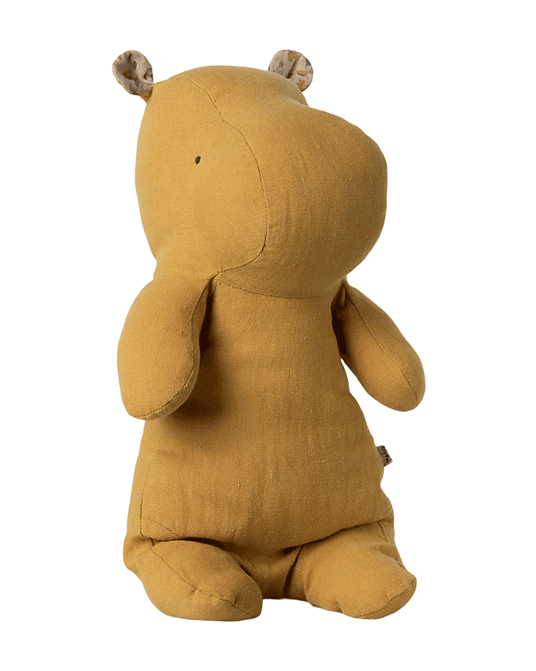 peluche hippo en lin jaune - maileg