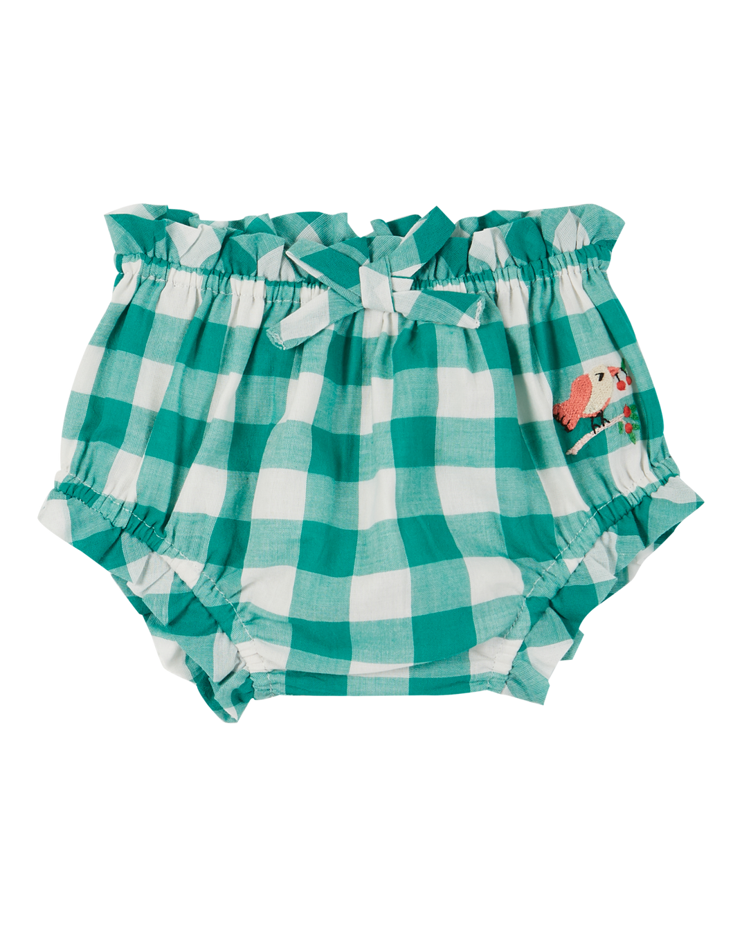 Bloomer - Coton vichy vert et blanc