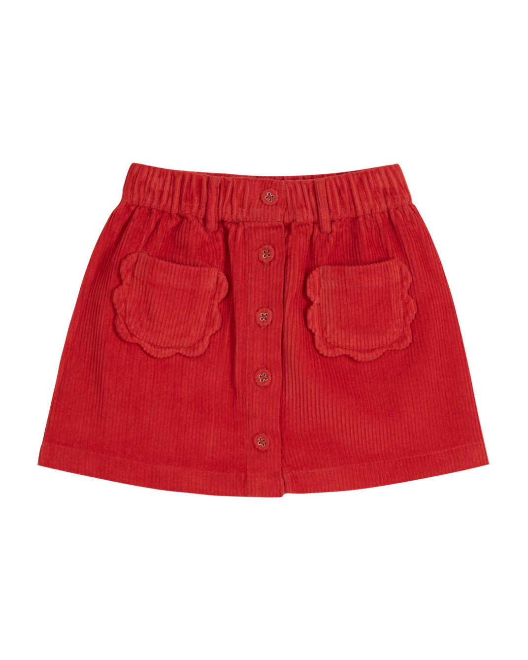 Mini-jupe velours rouge