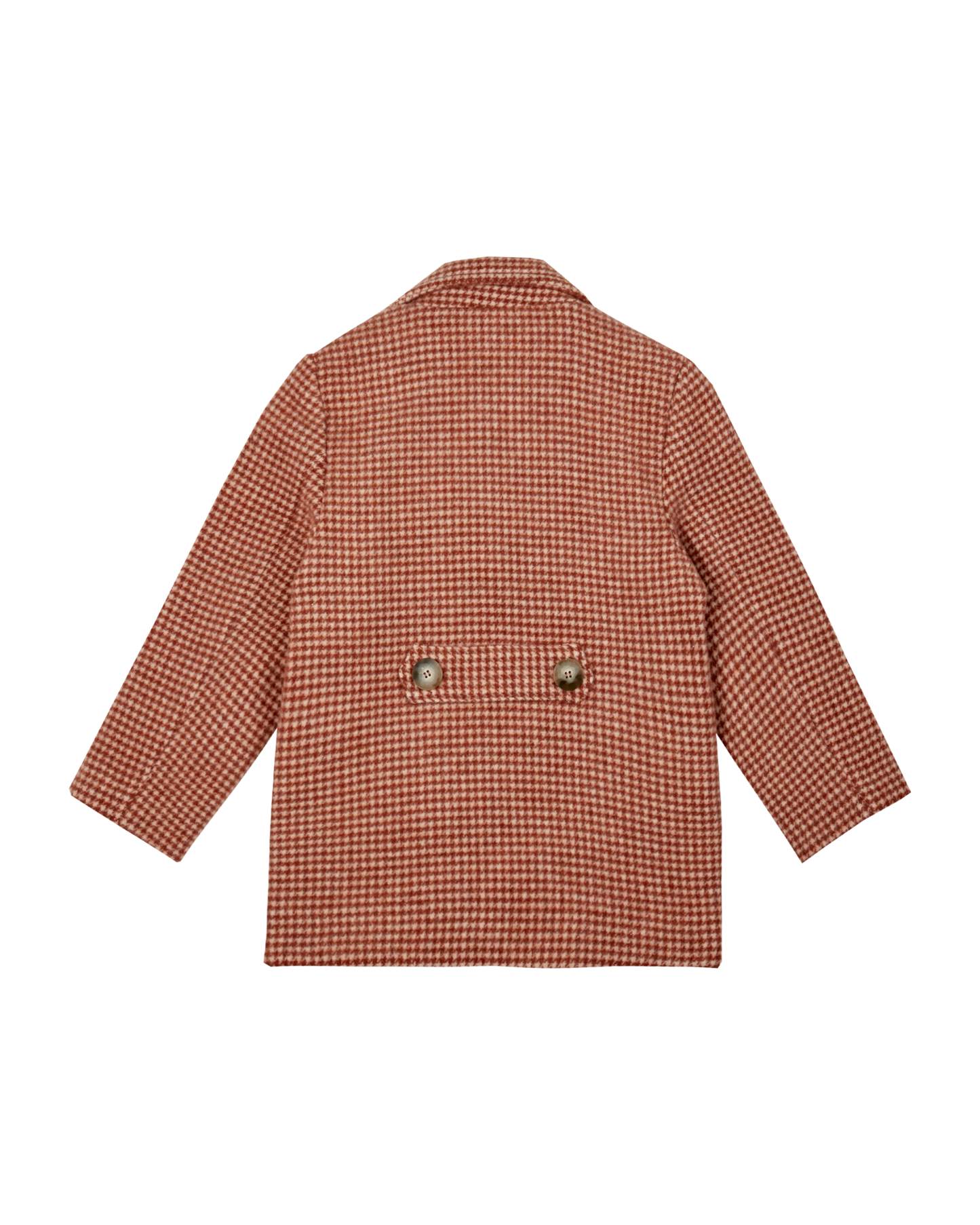 Manteau fille pied de poule rouge