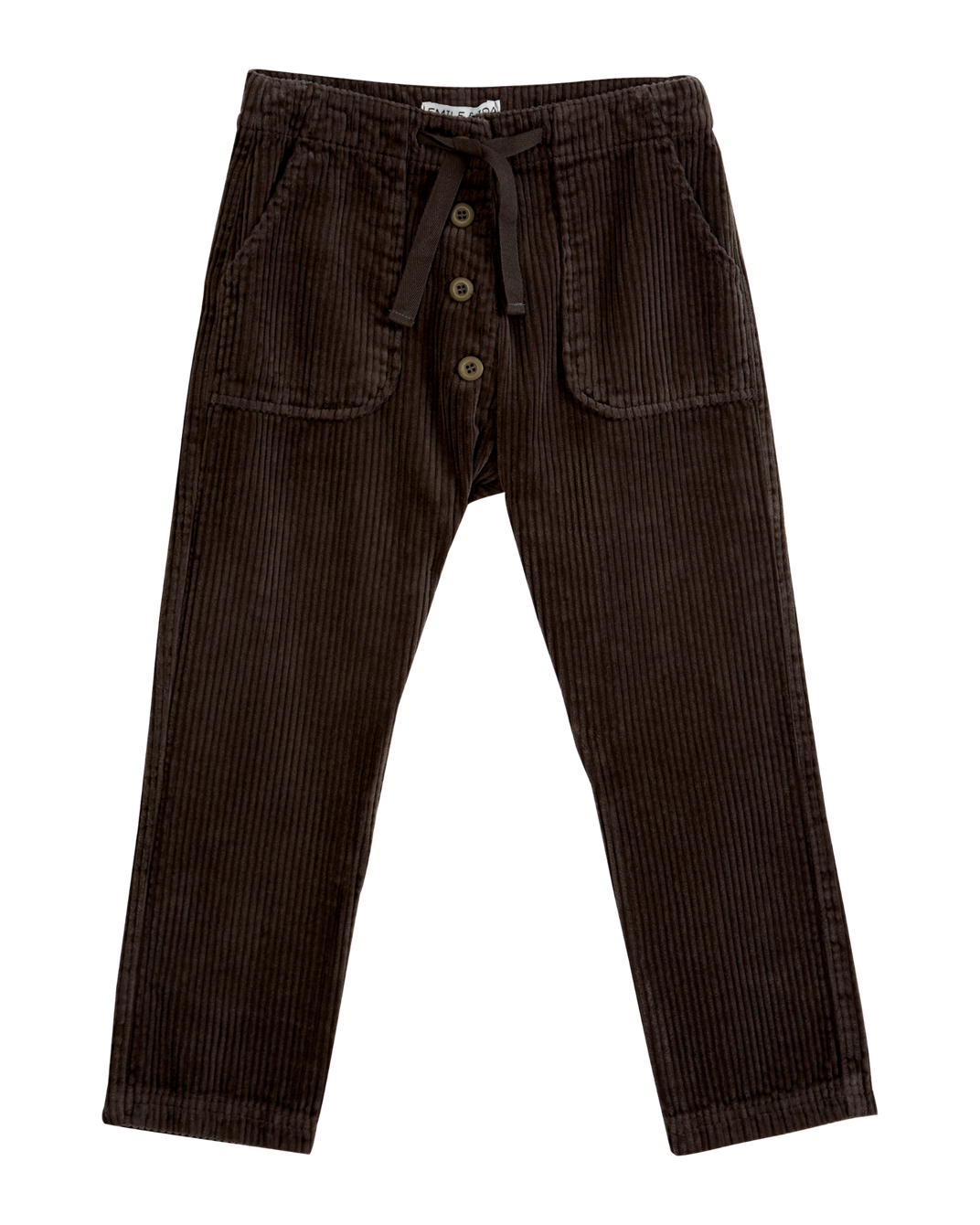 Pantalon velours bitume