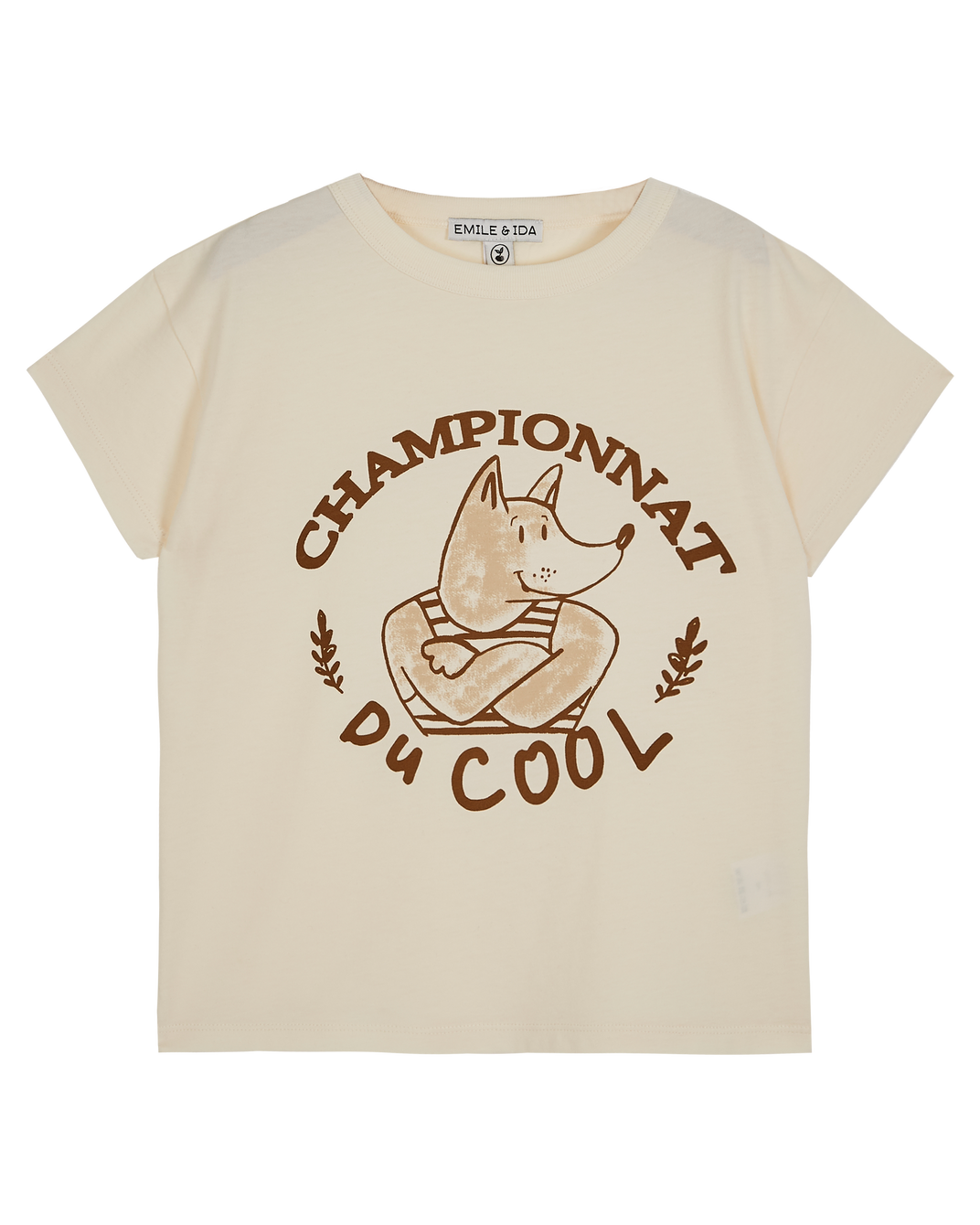 T-shirt coton bio championnat écru