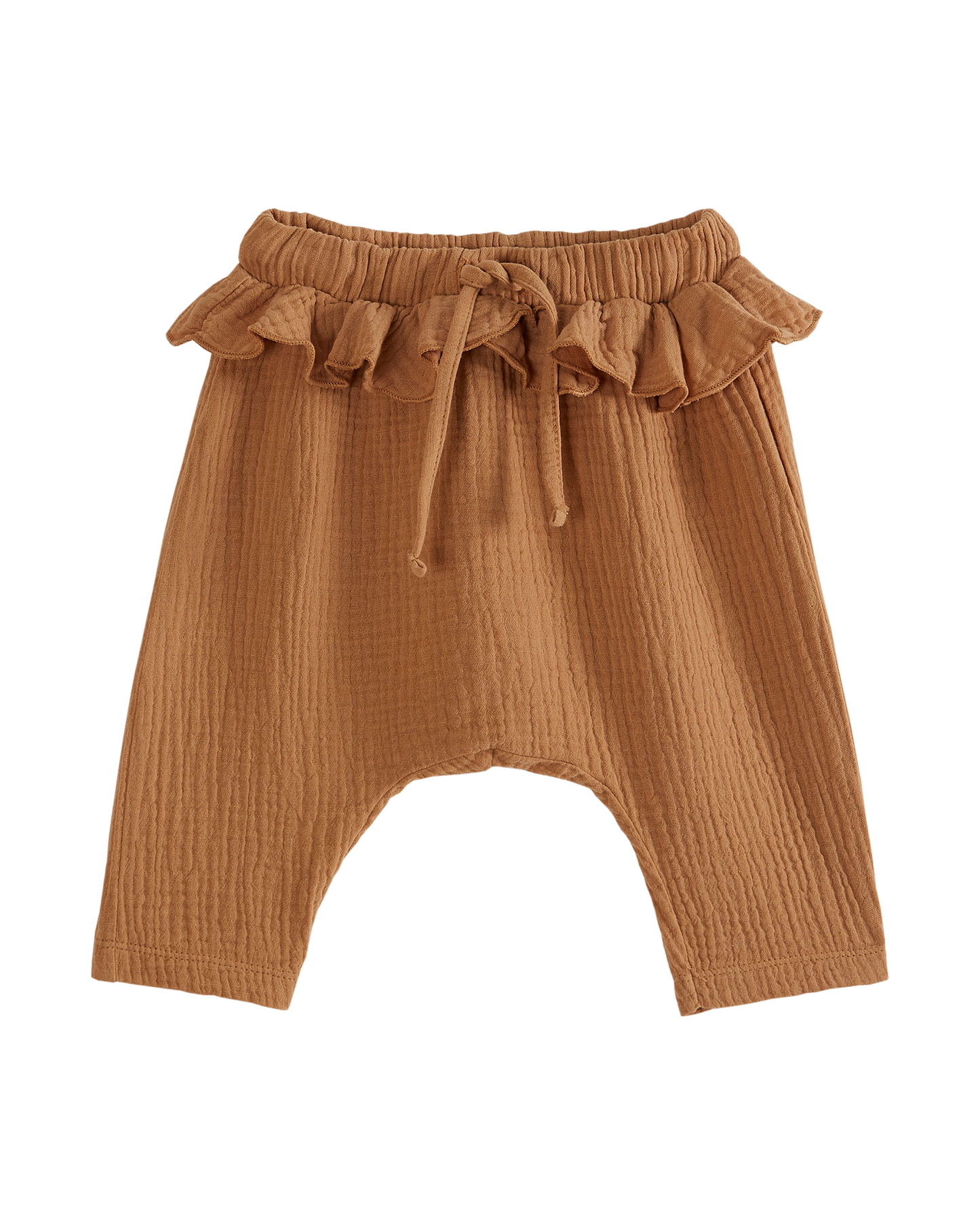 Sarouel gaze de coton volant miel