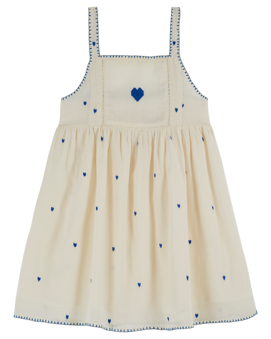 Robe brodée coeur all over chantilly