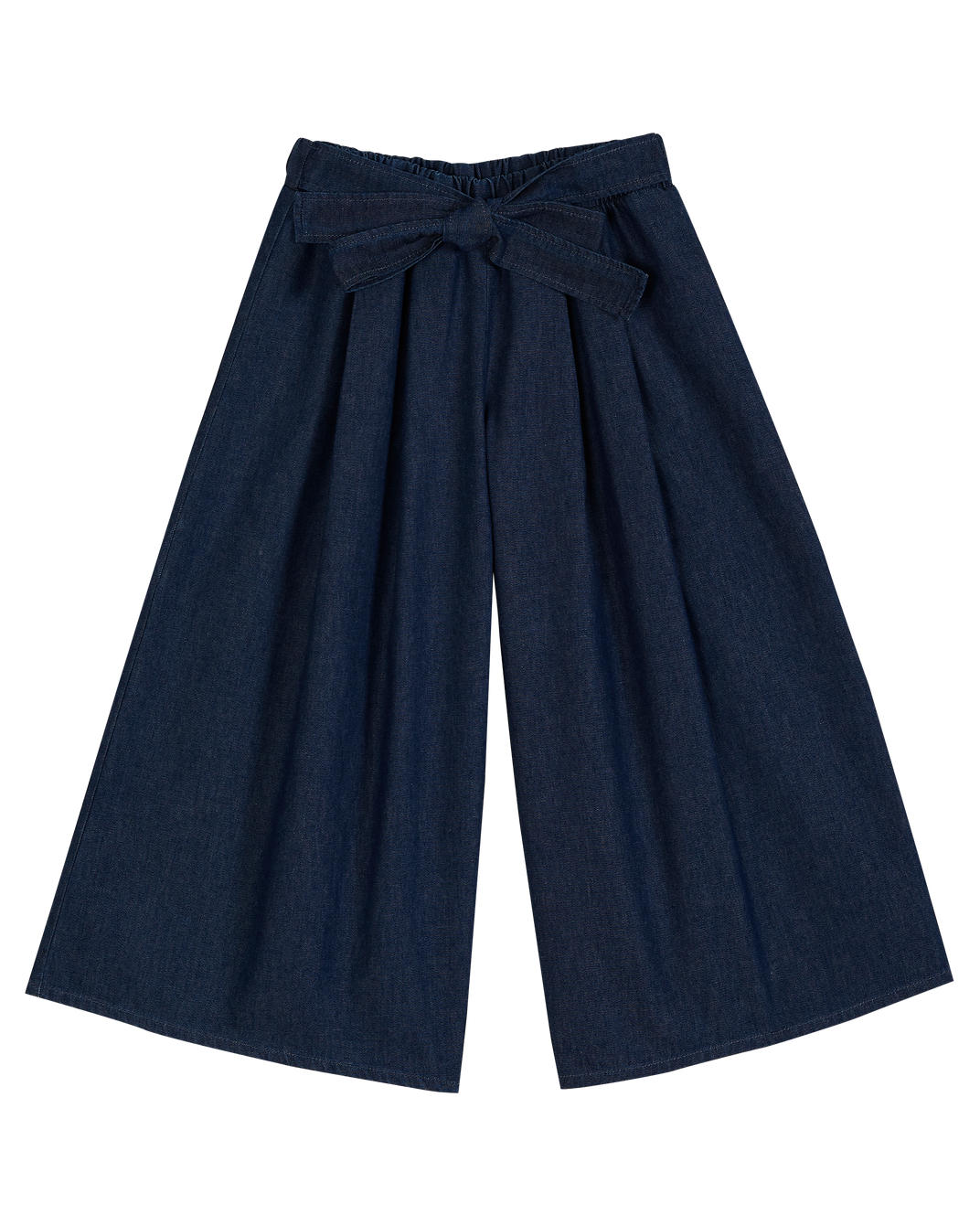 Pantalon - noué chambray bleu foncé