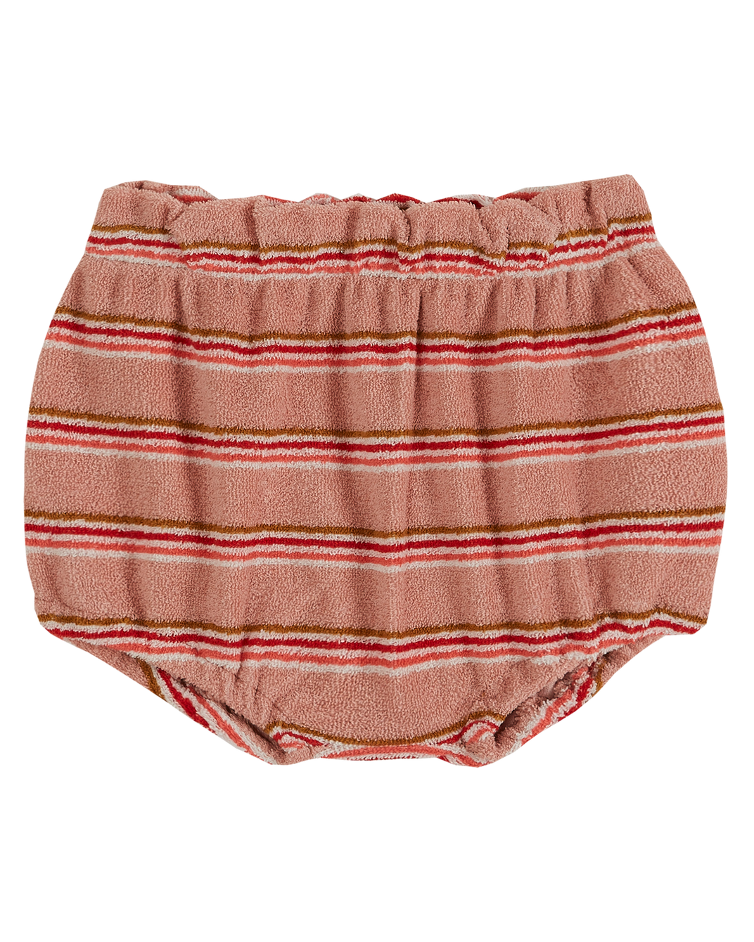 Baby terry bloomers with rosette stripes
