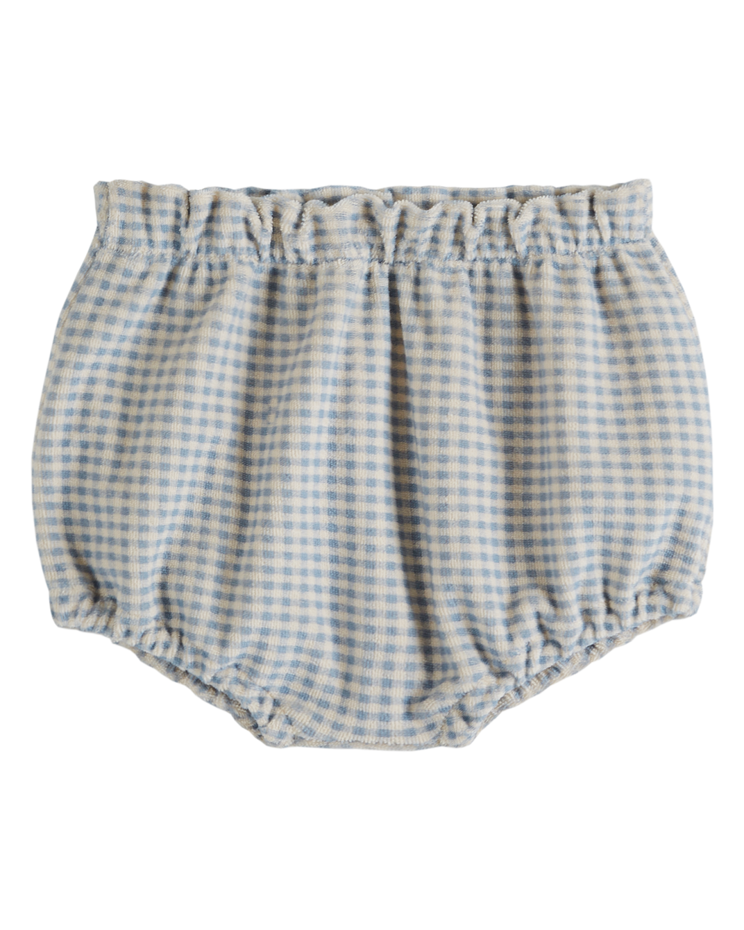 Baby gingham blue terry bloomers