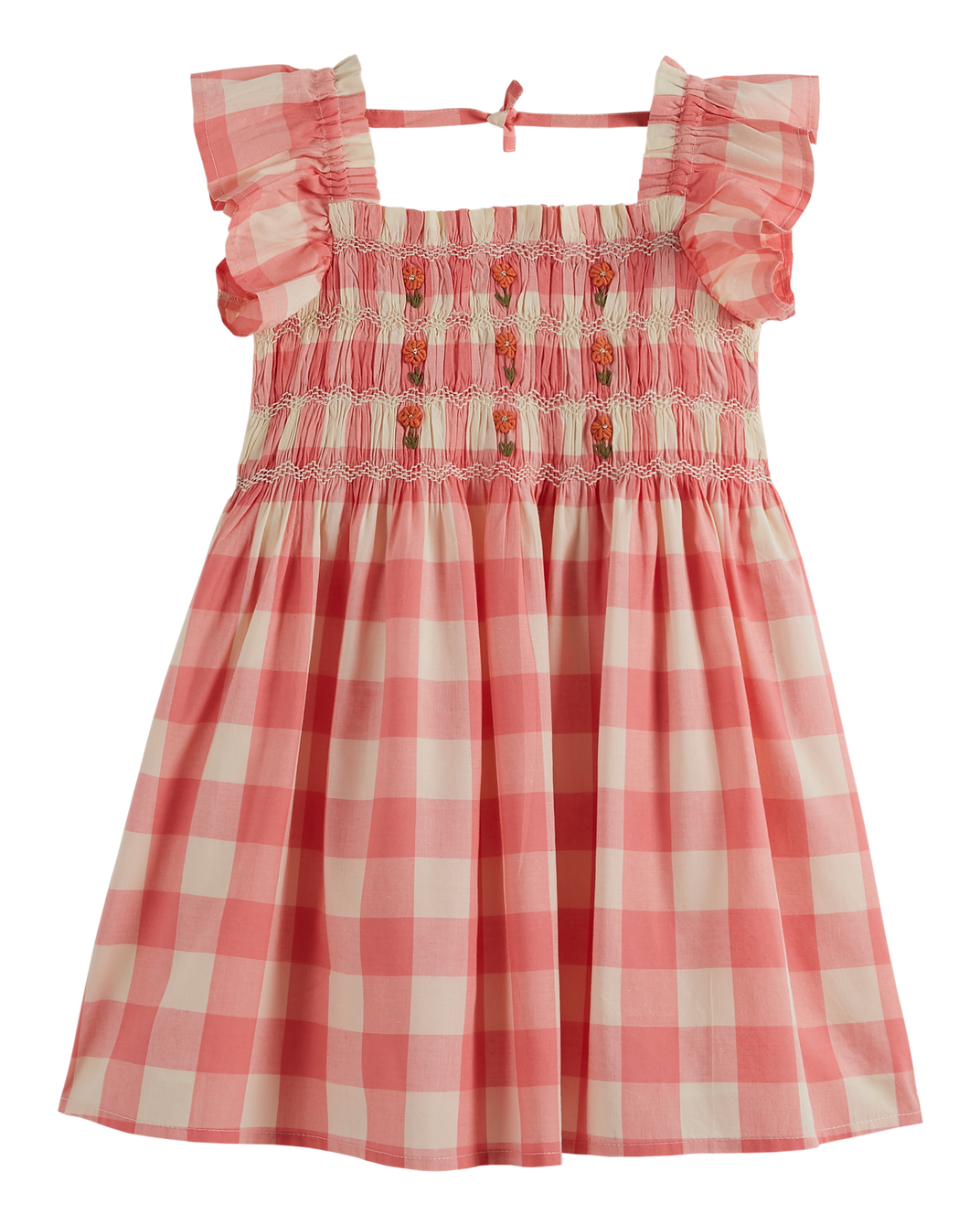Candy gingham smocked dress