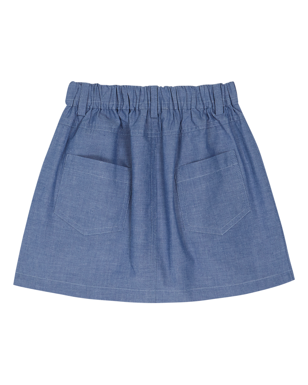 Chambray flower pocket skirt