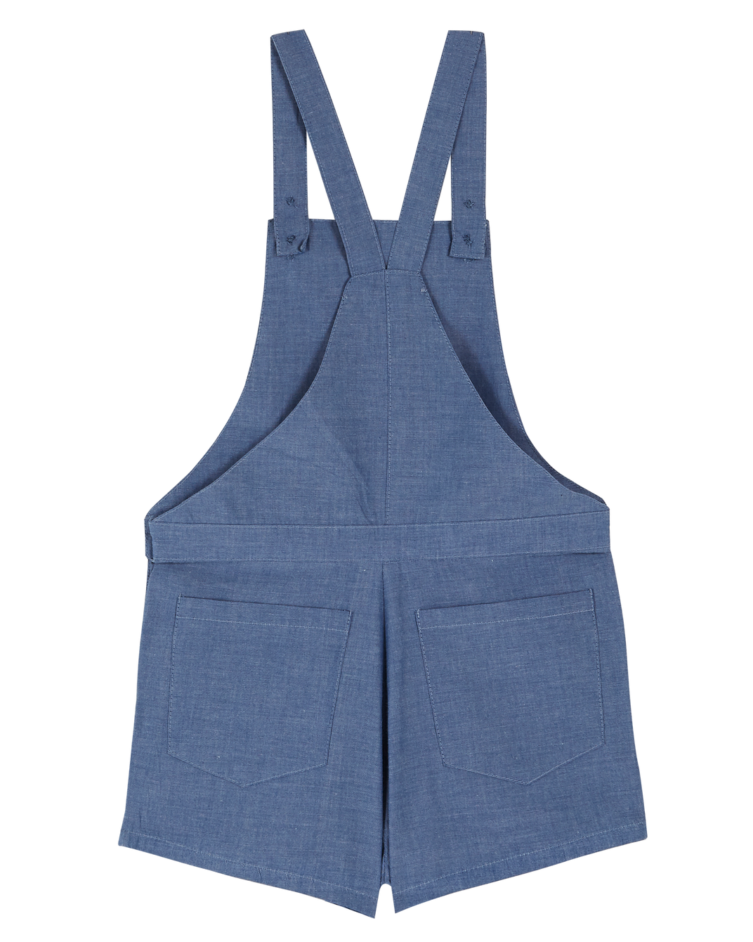 Salopette - poche fleurs chambray