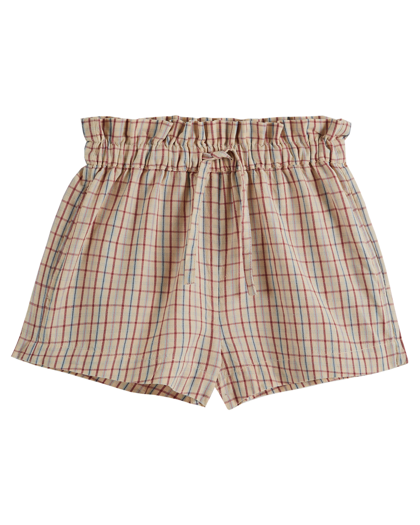 Loose vanilla check shorts