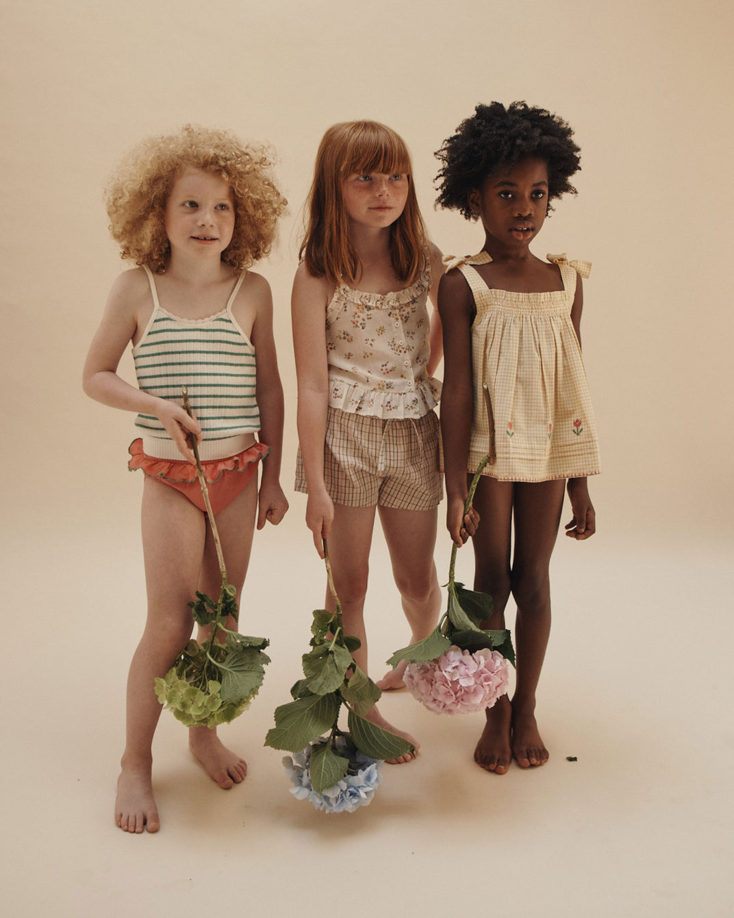 Short - ample carreaux vanille