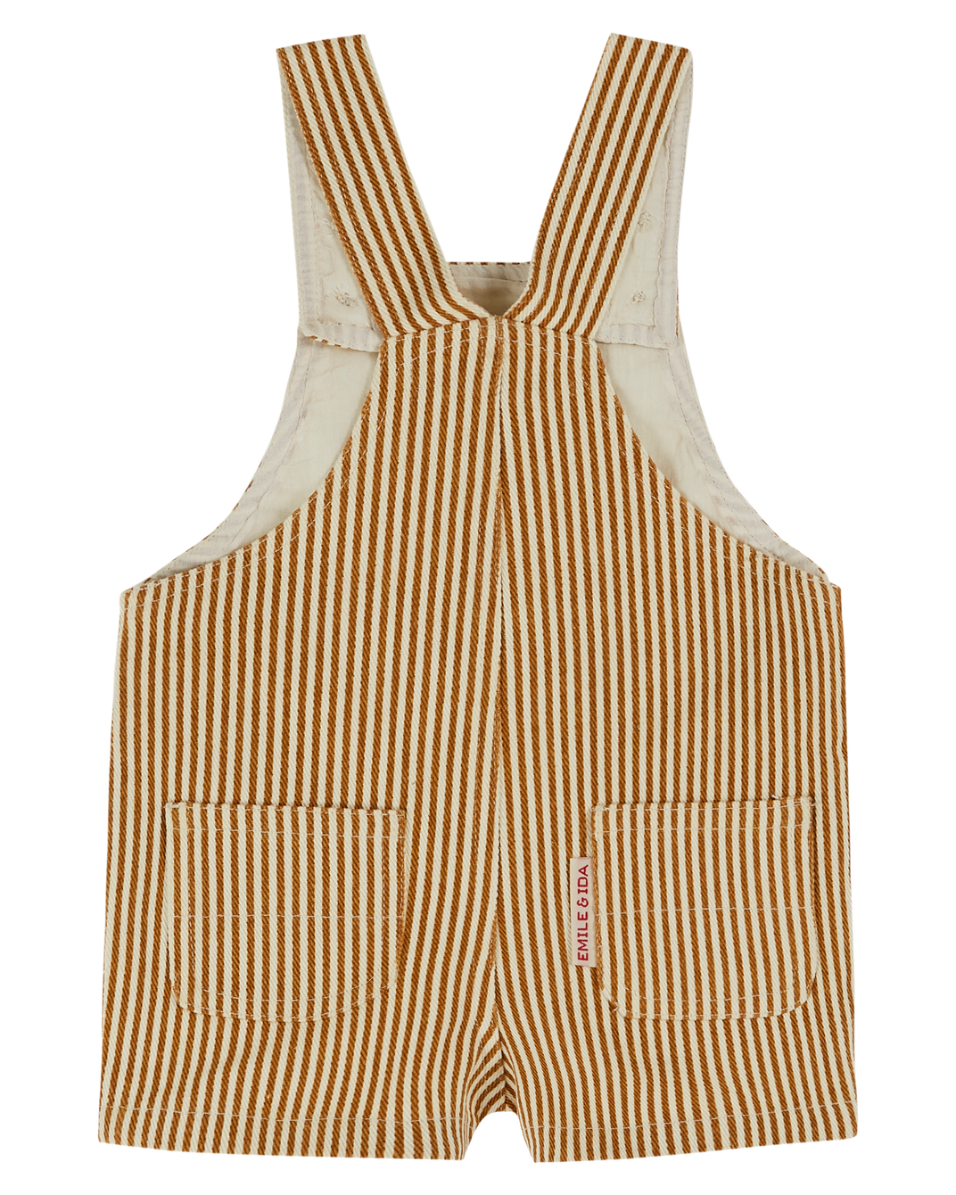 Honey striped baby overalls
