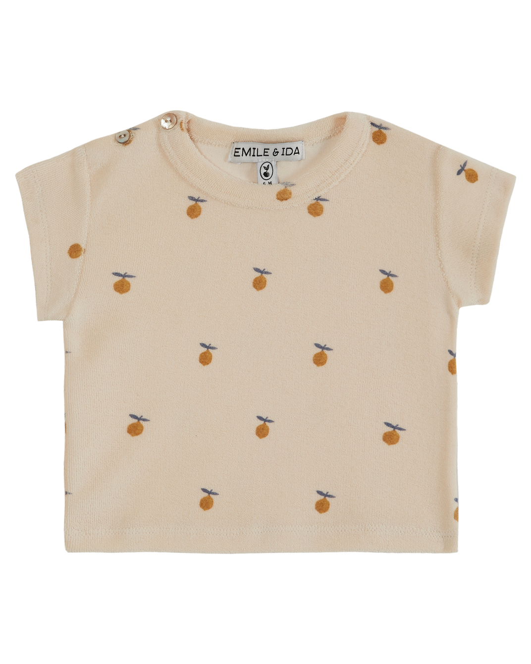 Lemon baby terry cloth T-shirt