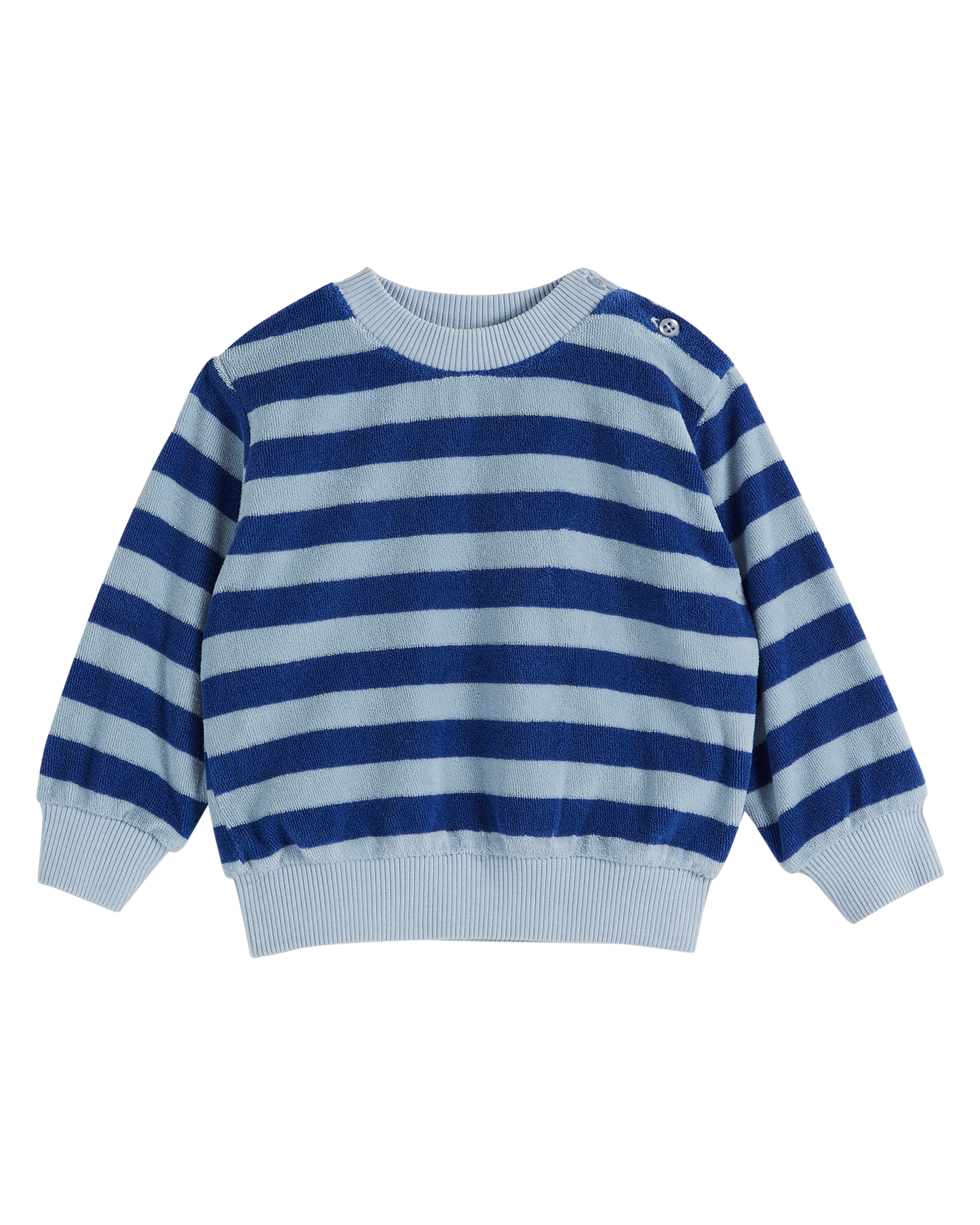 Sweat éponge rayure céleste