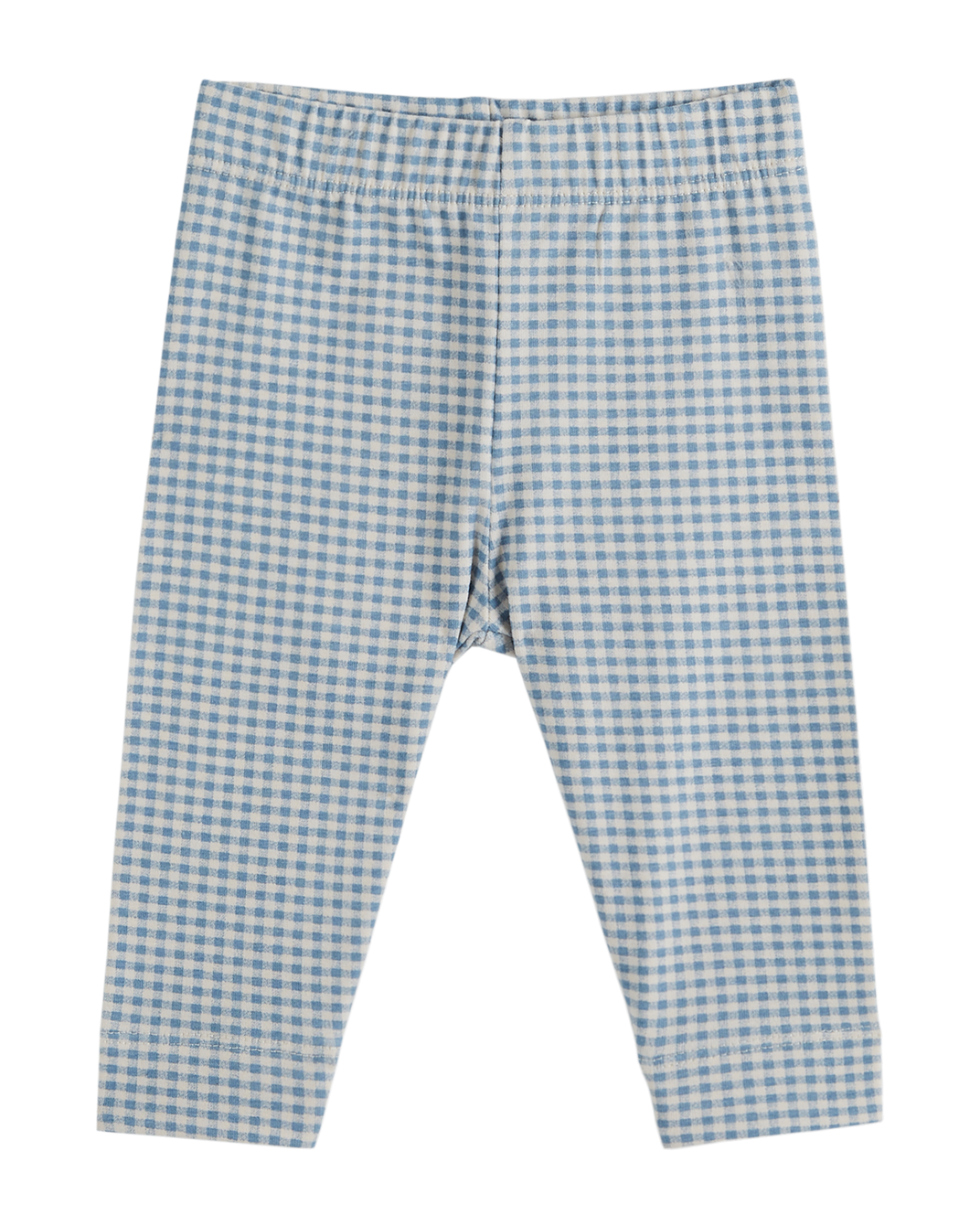 Legging coton bio vichy bleu