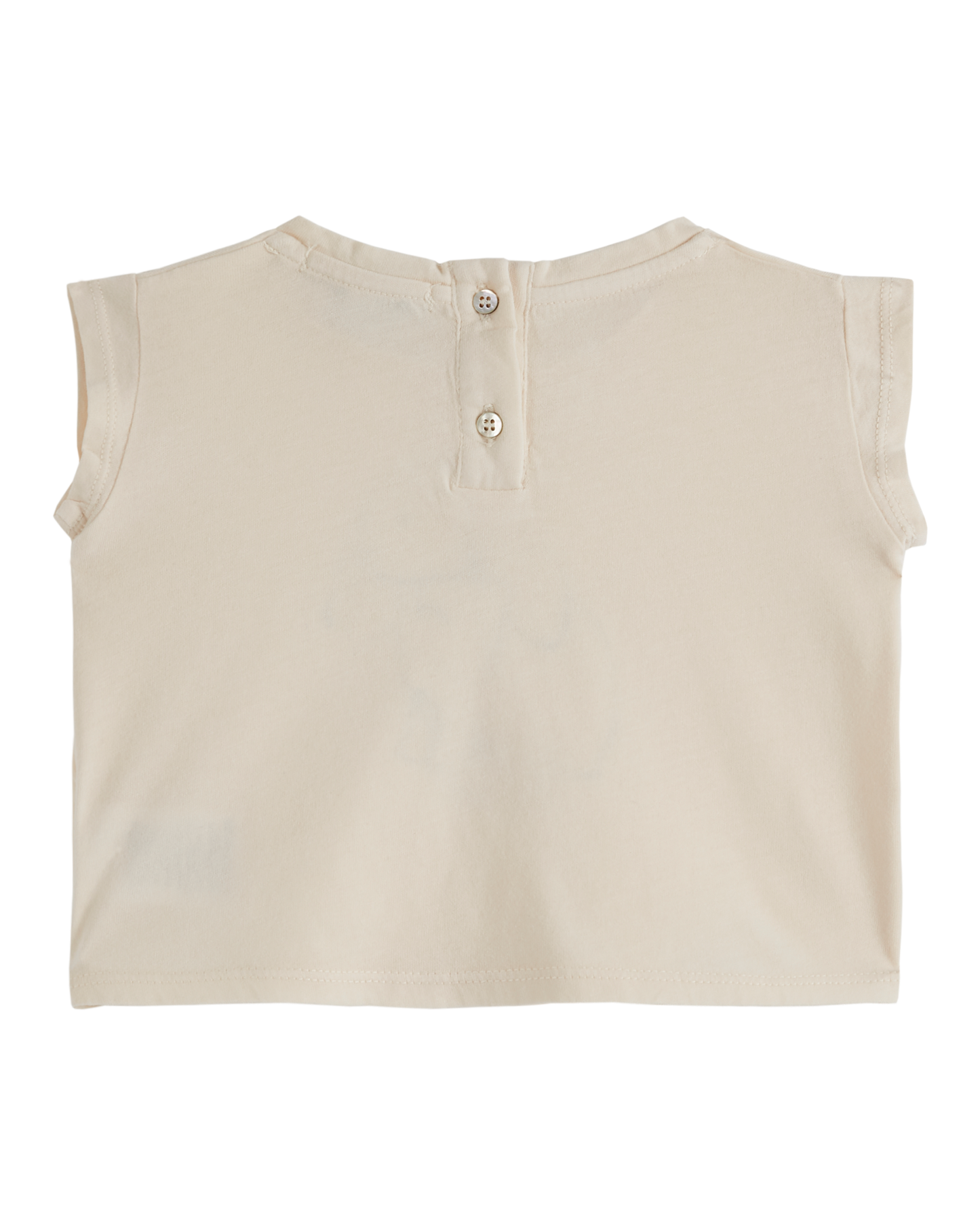 T-shirt coton bio lapin crème