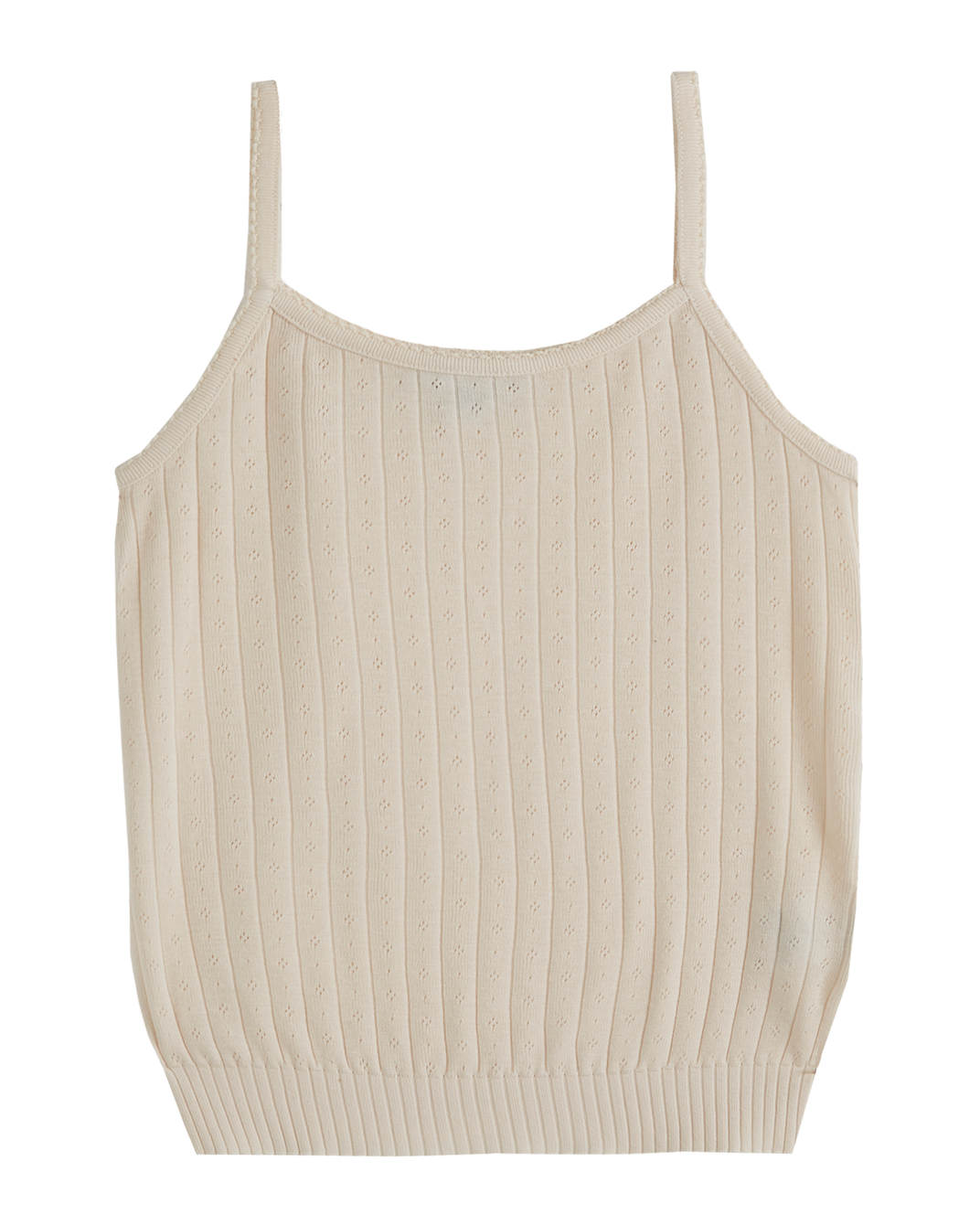 Girls' plain ecru modal tank top