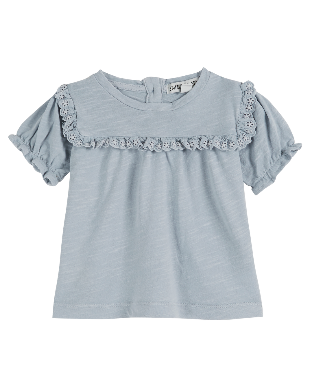 T-shirt coton bio broderie flocon